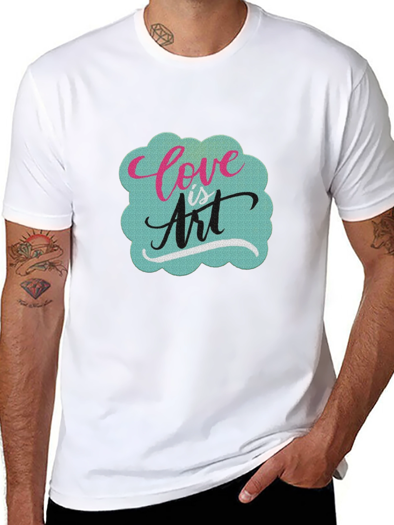 Love is Art Graphic Tee - Soft Cotton Blend