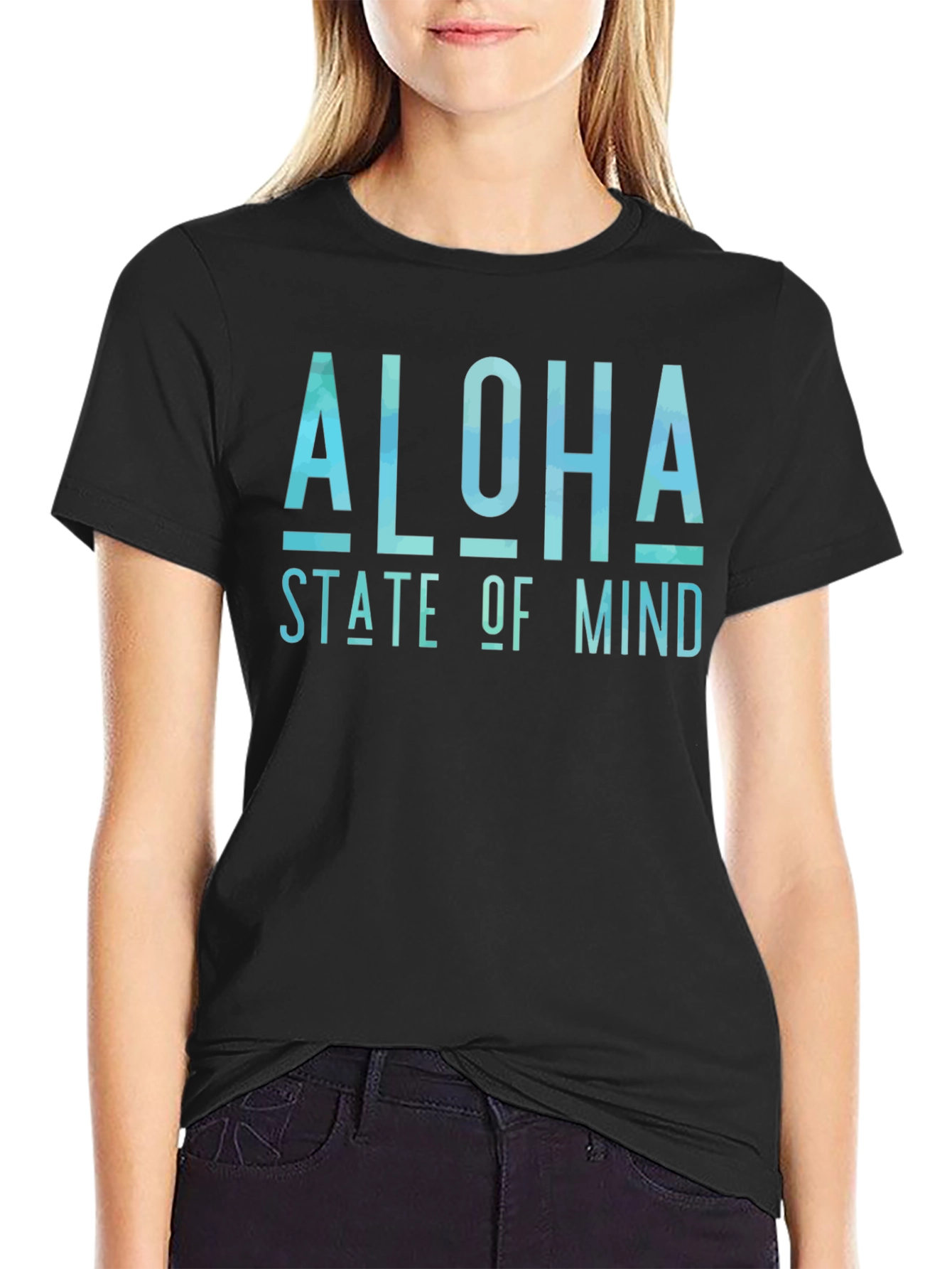 Aloha State of Mind Black Graphic T-Shirt
