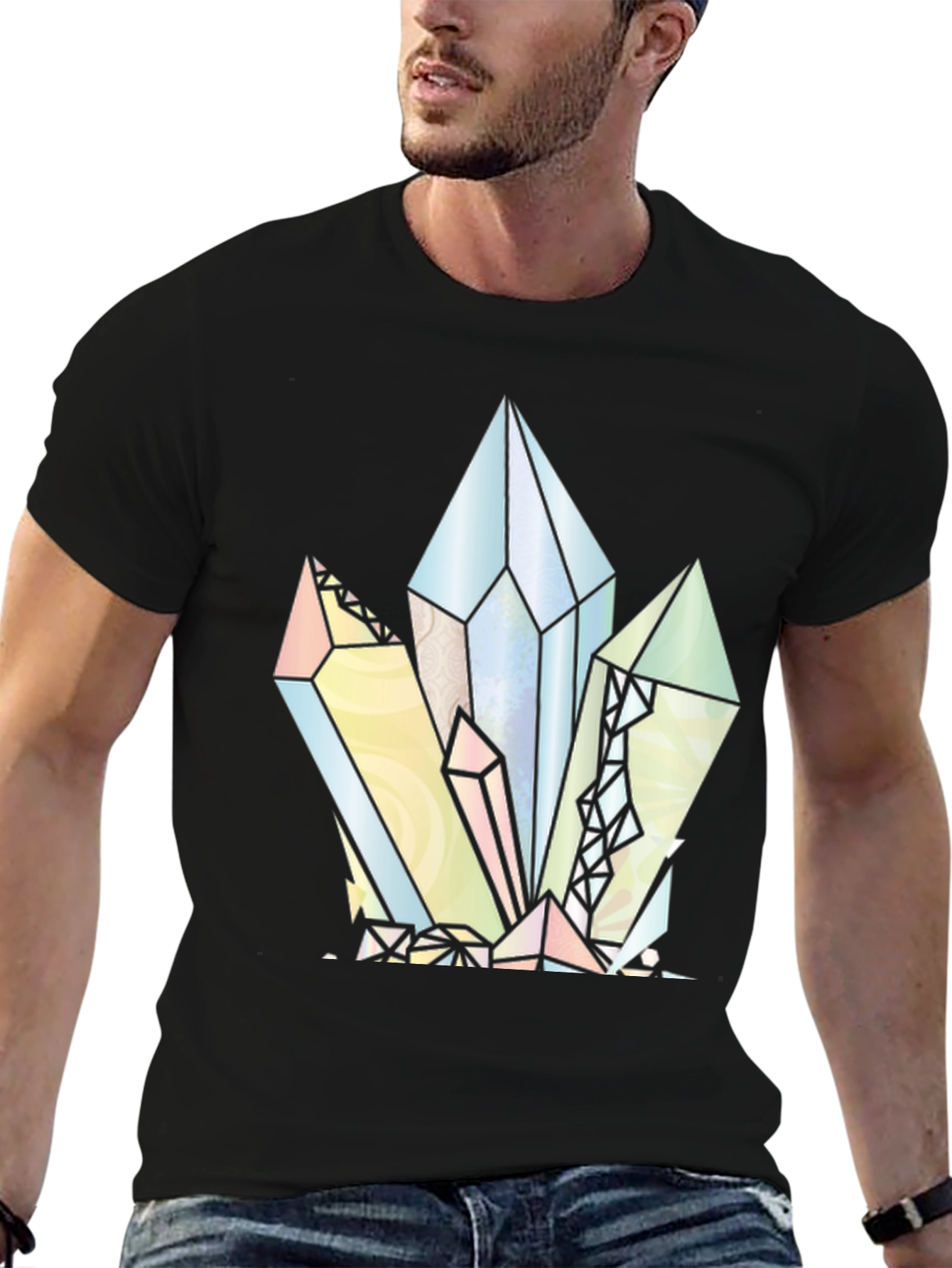 Crystal Cluster Graphic Tee - Black