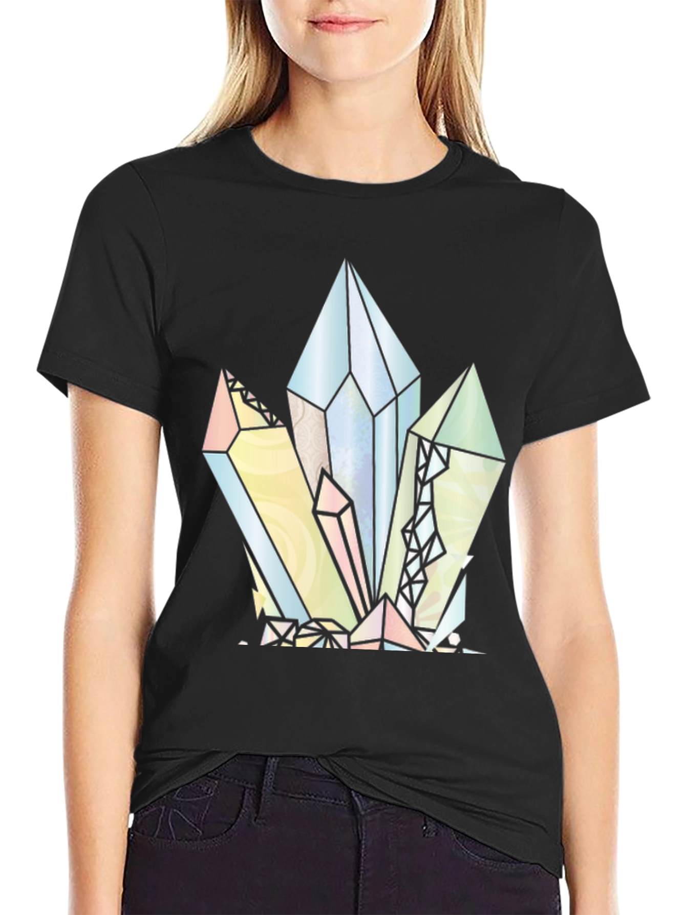 Crystal Cluster Graphic Tee - Black