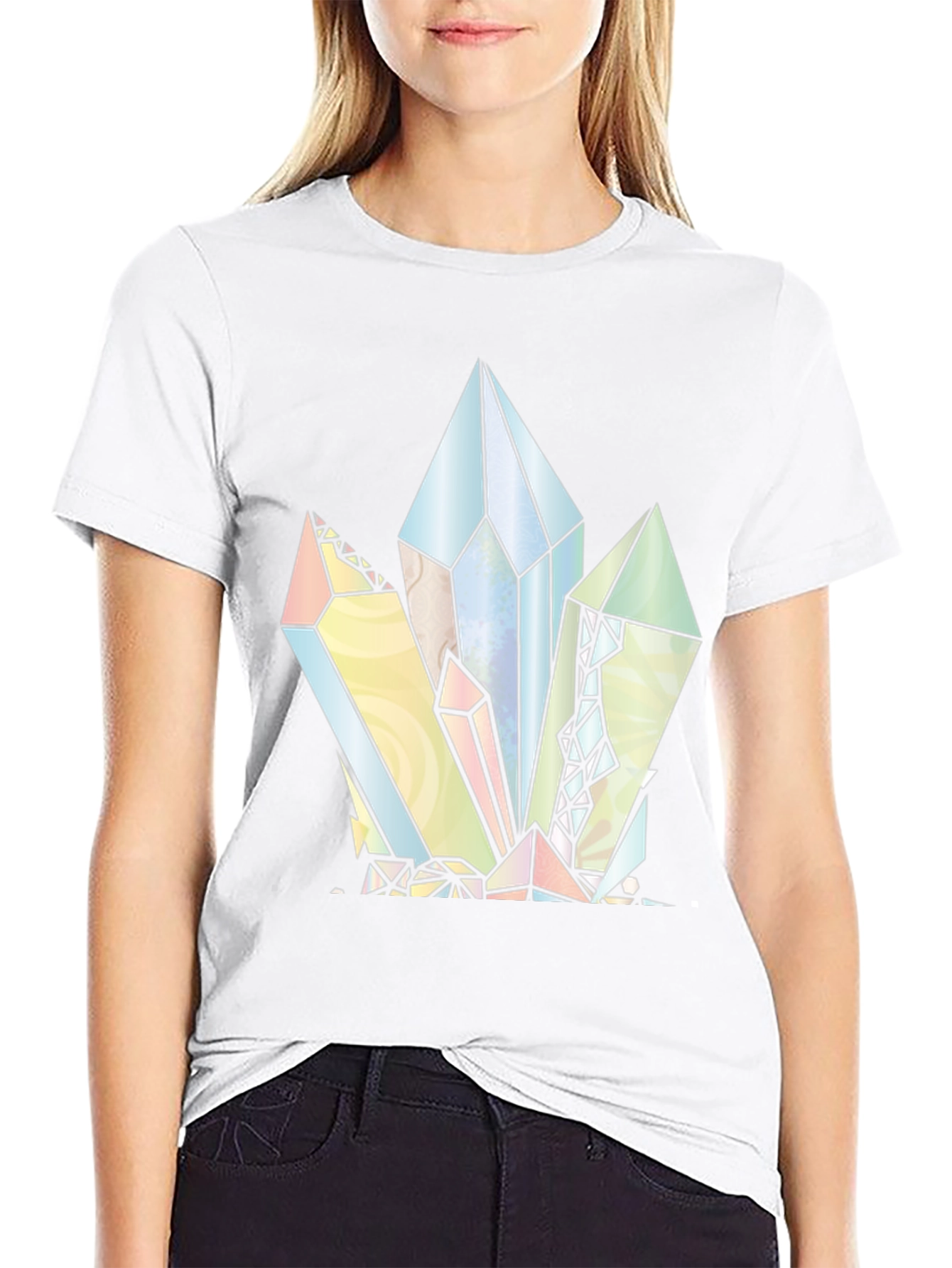 Crystal Cluster Graphic Tee - Black