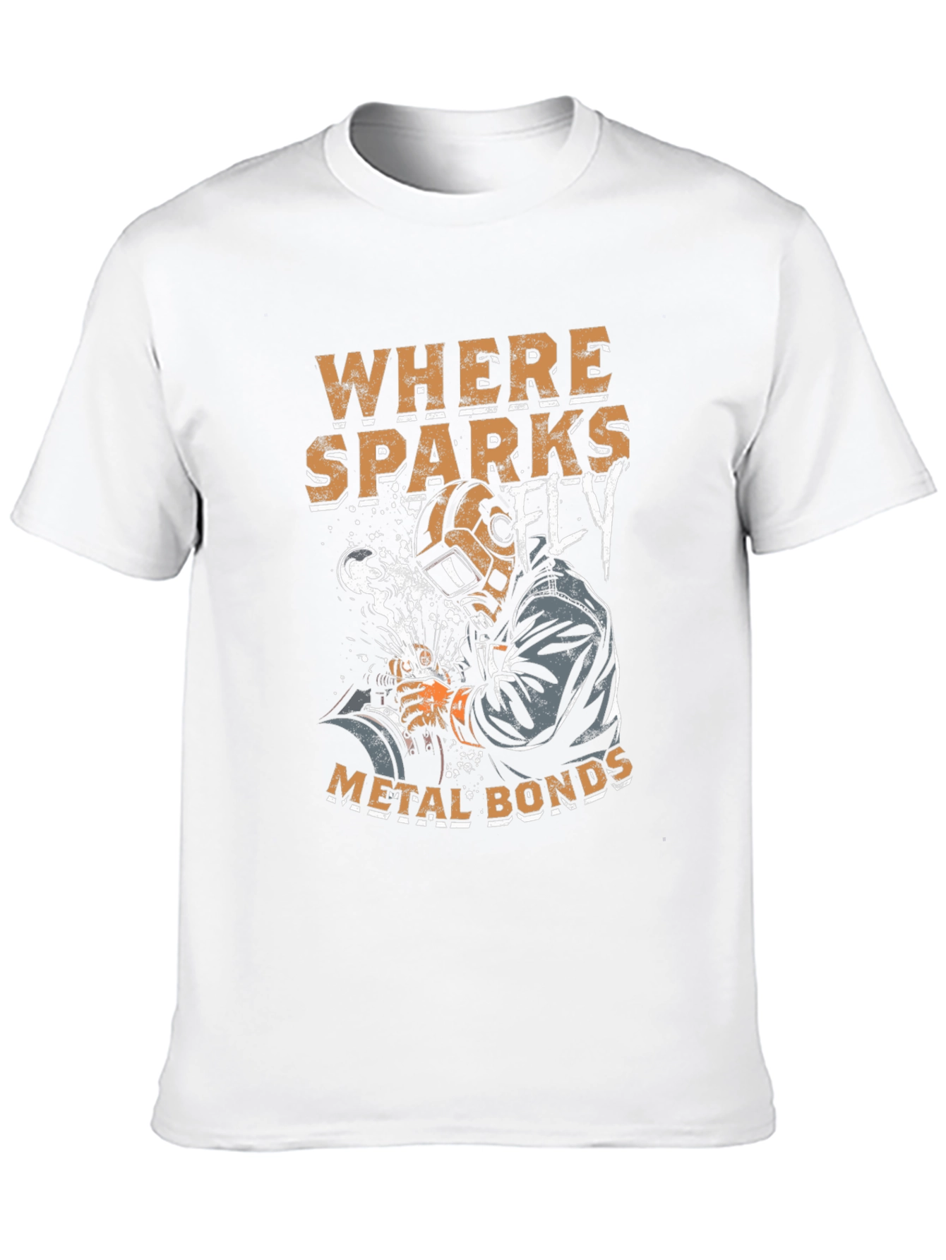 Welder Graphic T-Shirt - Where Sparks Fly Metal Bonds!