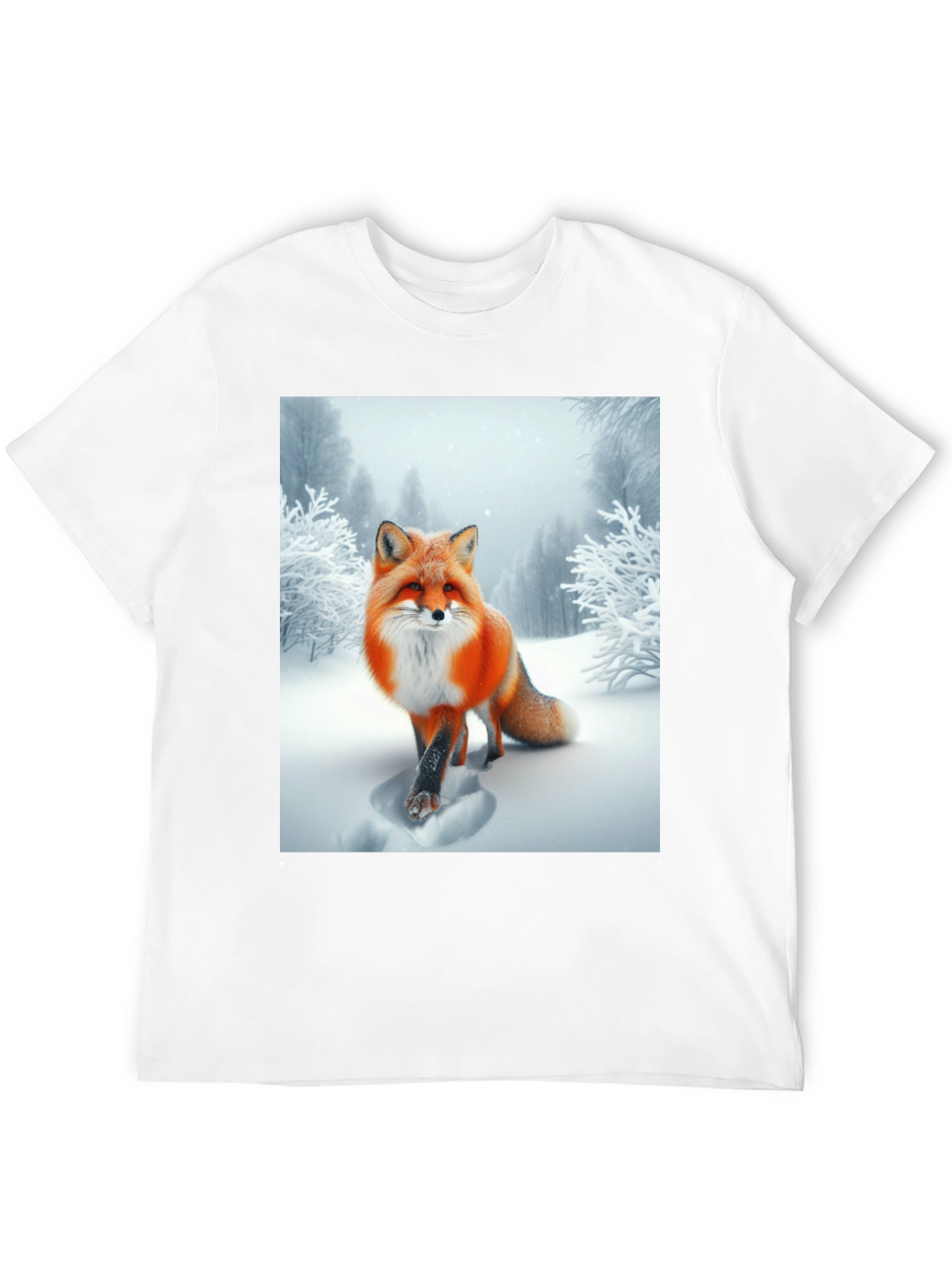 Fox in Snow Graphic Tee - Stylish Unisex T-Shirt