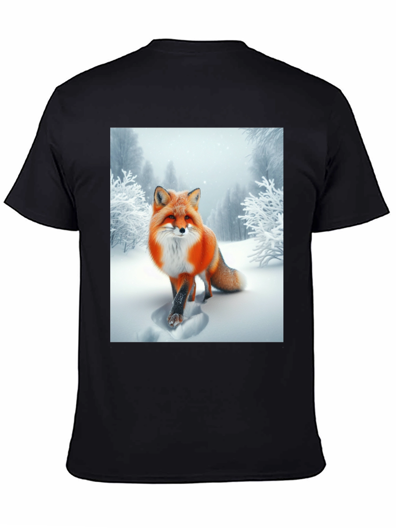 Fox in Snow Graphic Tee - Stylish Unisex T-Shirt
