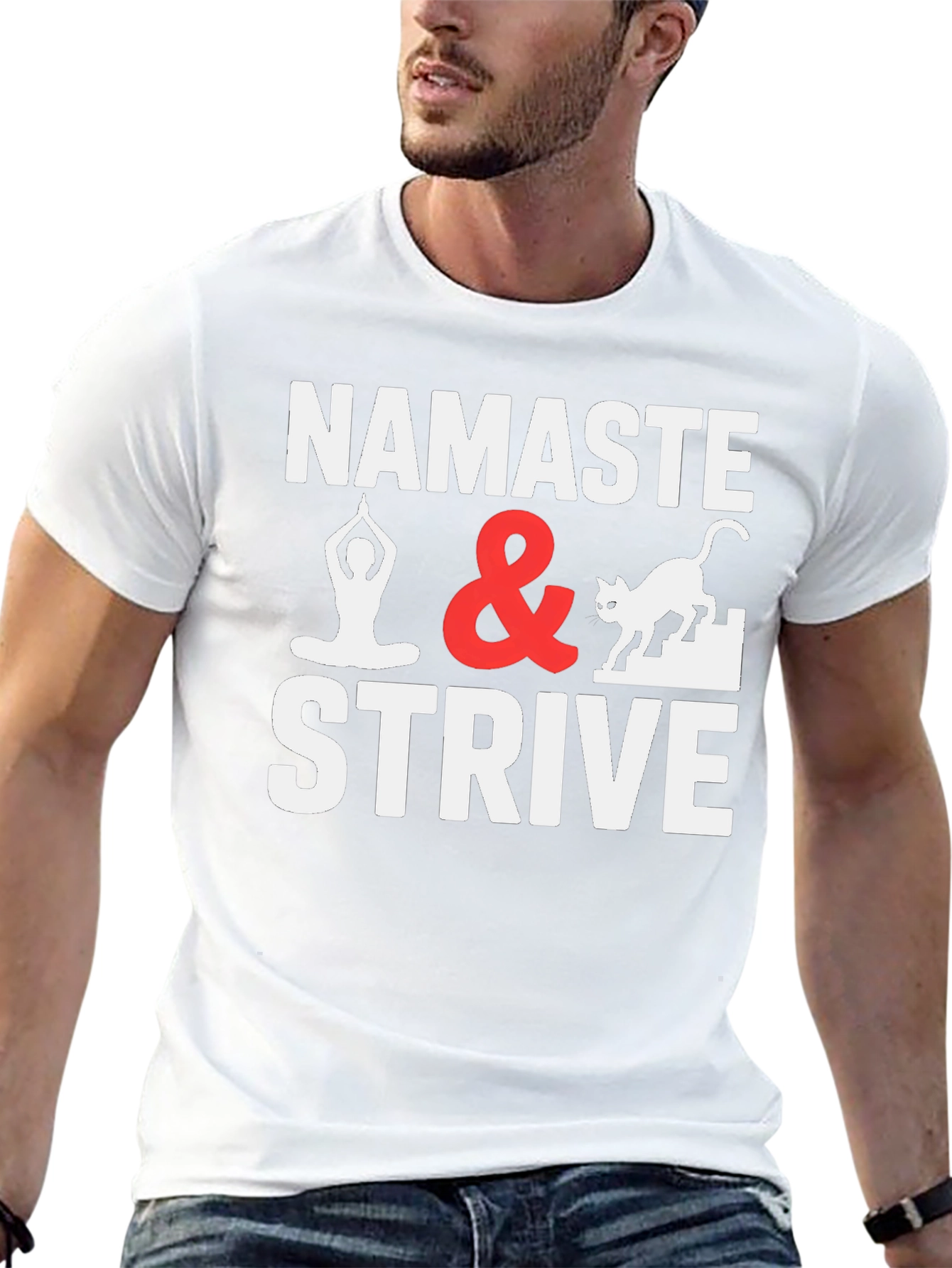 Namaste & Strive Graphic Tee Yoga Lover Shirt