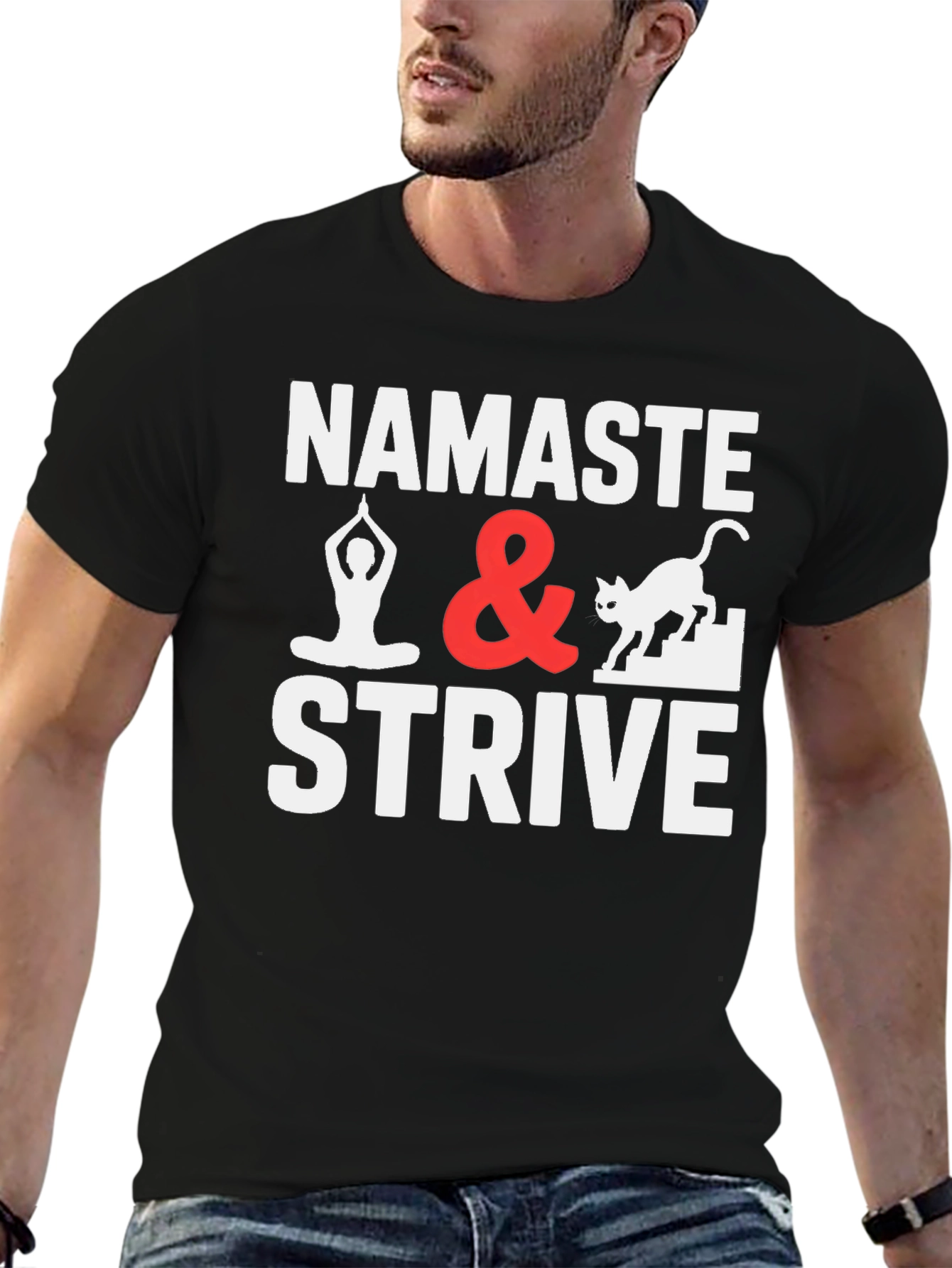 Namaste & Strive Graphic Tee Yoga Lover Shirt