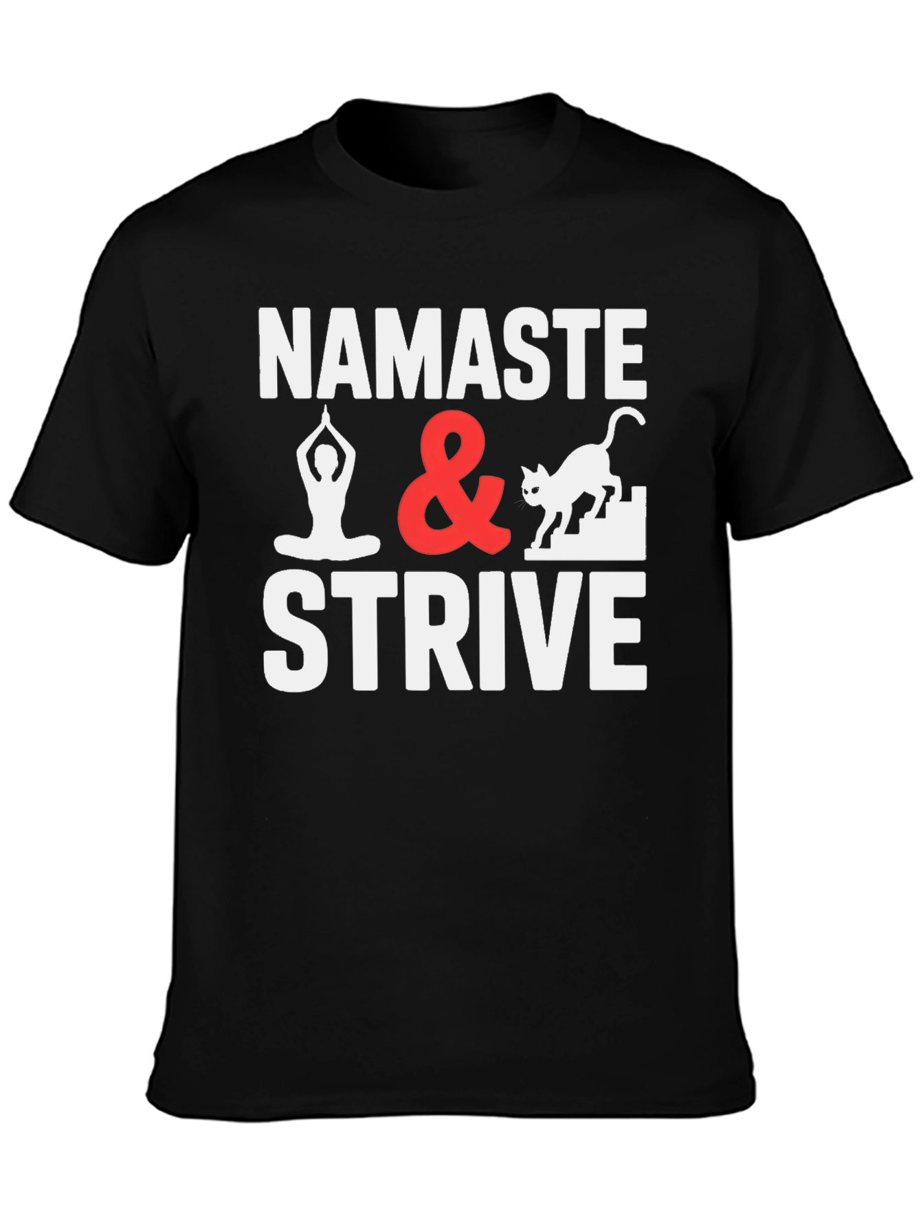 Namaste & Strive Graphic Tee Yoga Lover Shirt