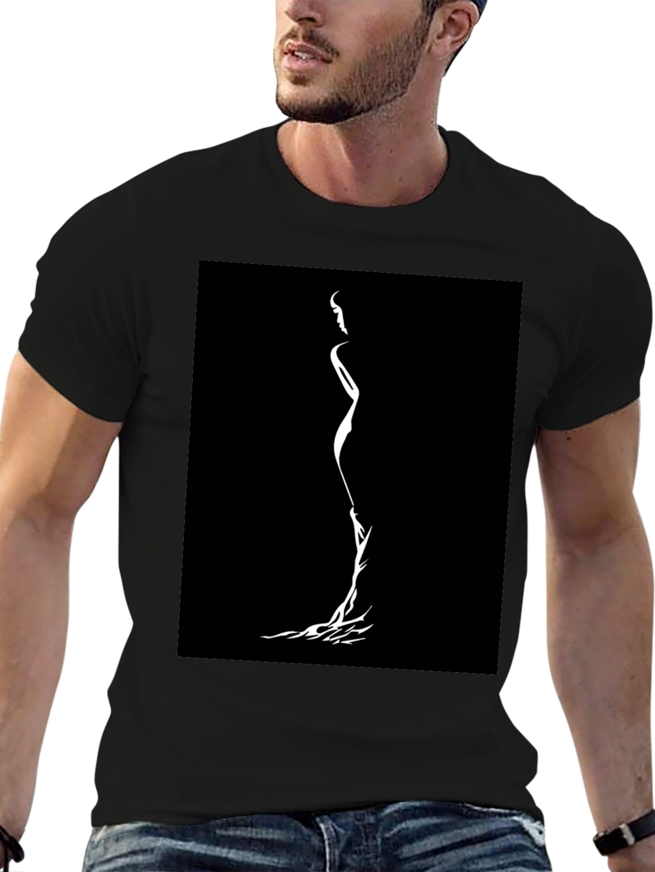 Silhouette Art Black Tee