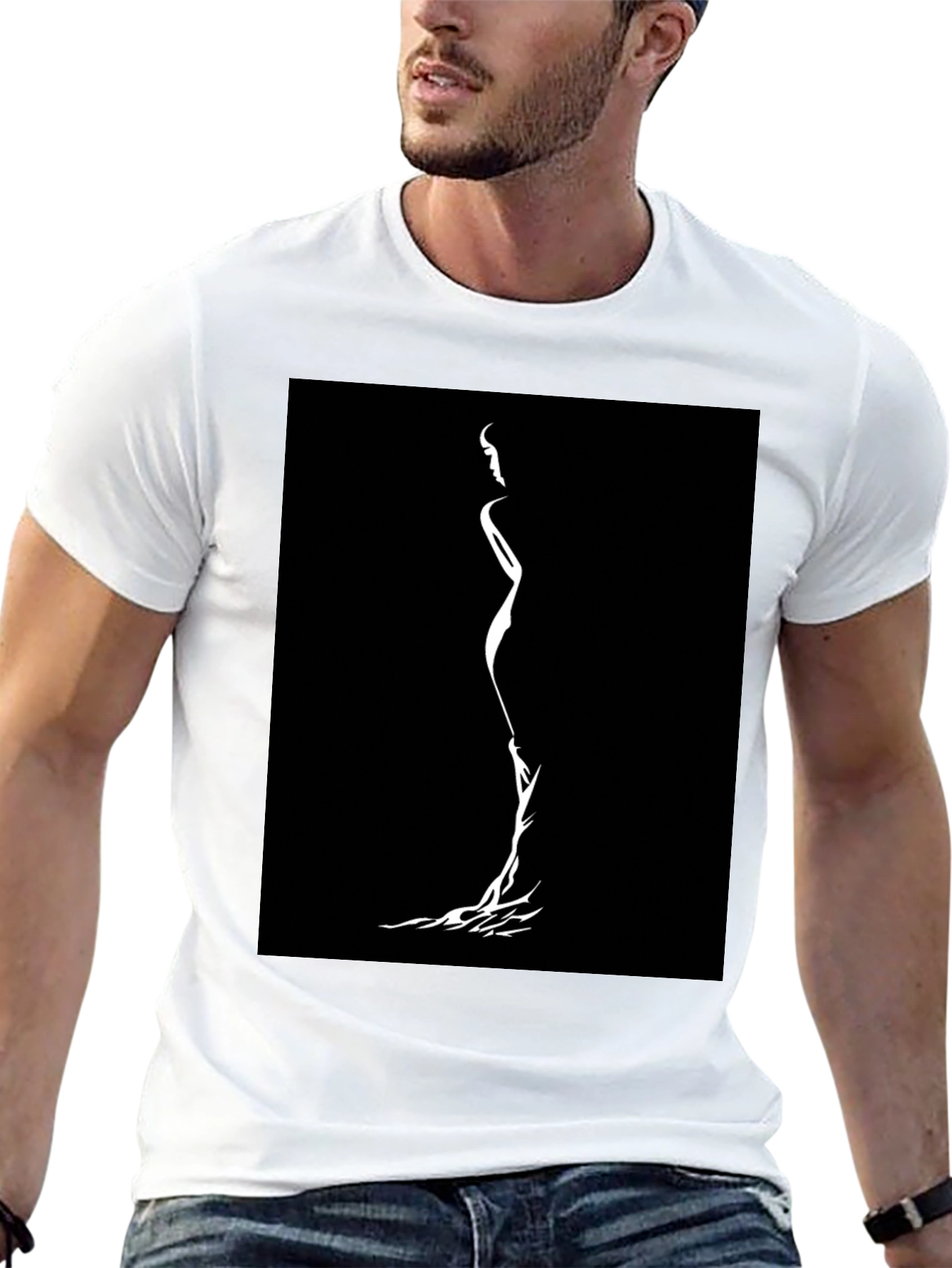 Silhouette Art Black Tee