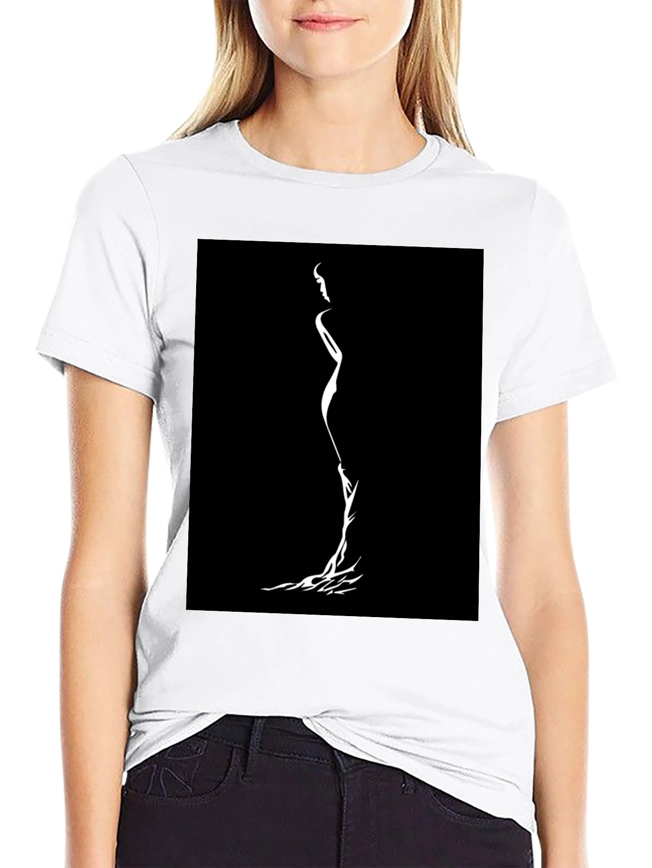 Silhouette Art Black Tee