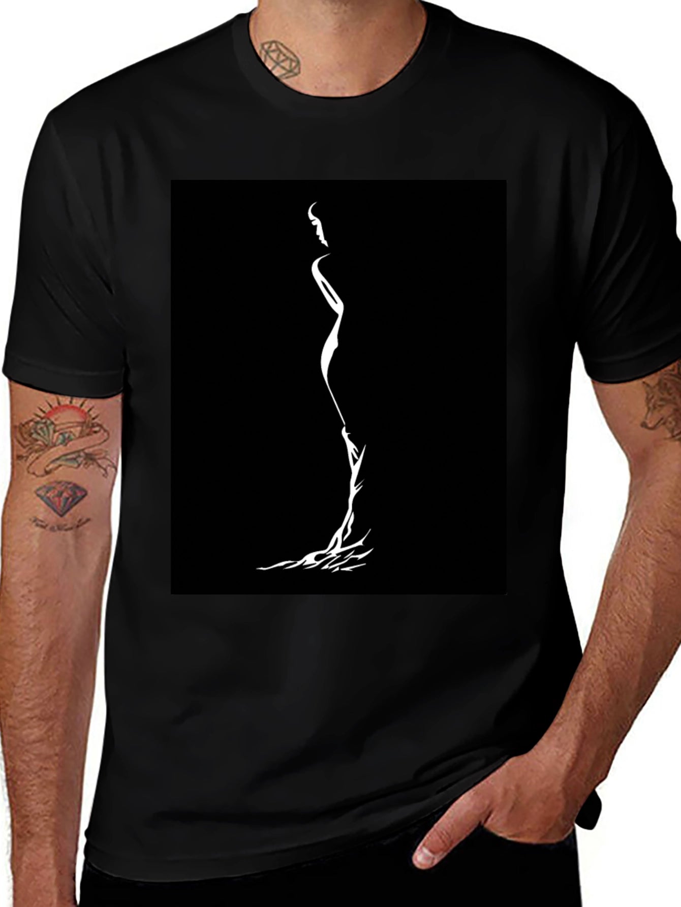 Silhouette Art Black Tee