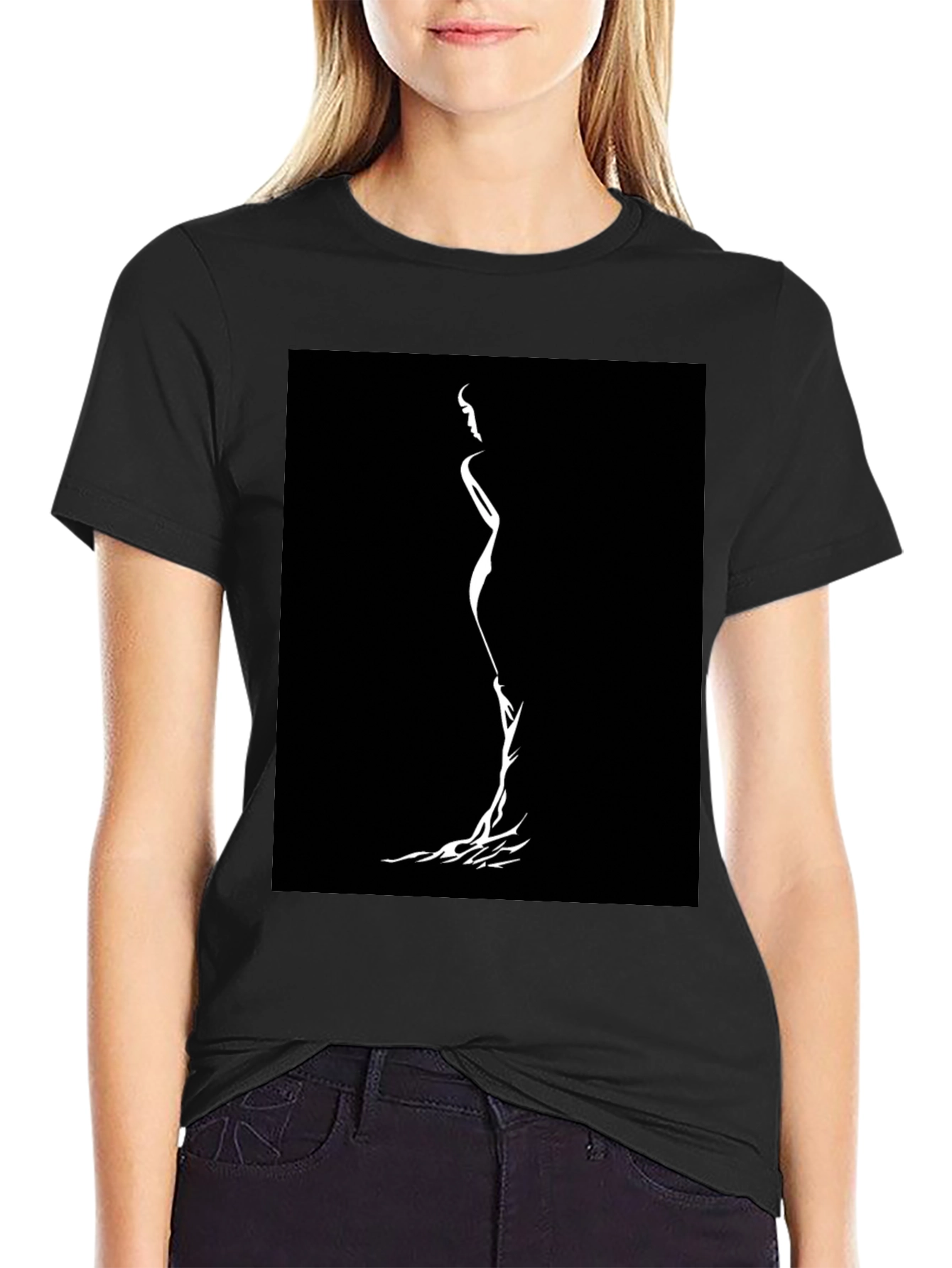 Silhouette Art Black Tee
