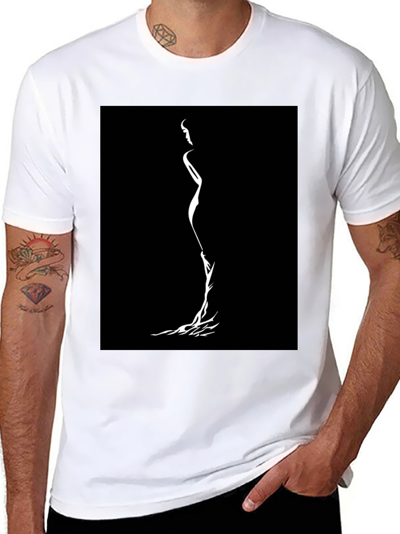 Silhouette Art Black Tee