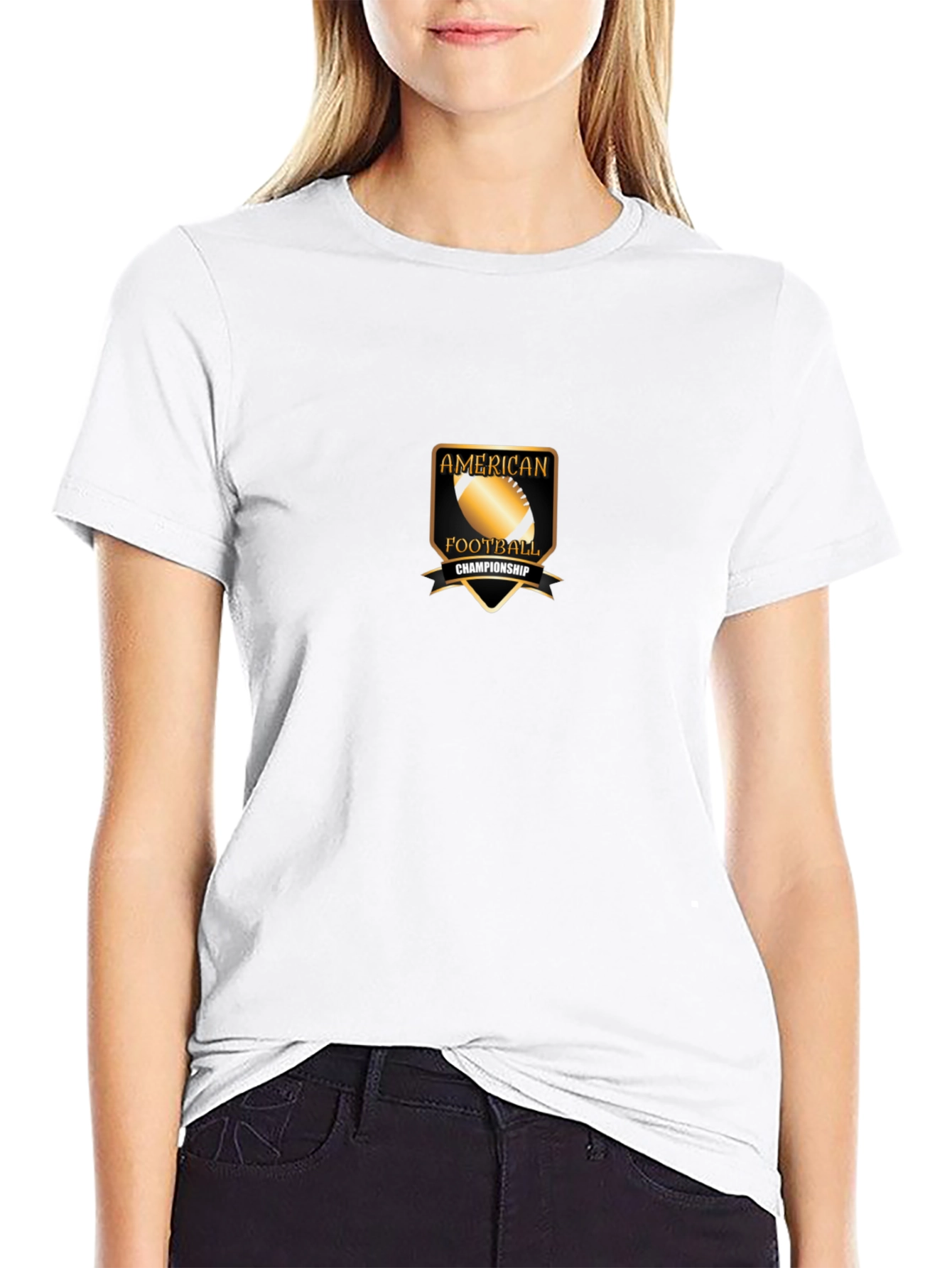 American Football Championship Black T-Shirt
