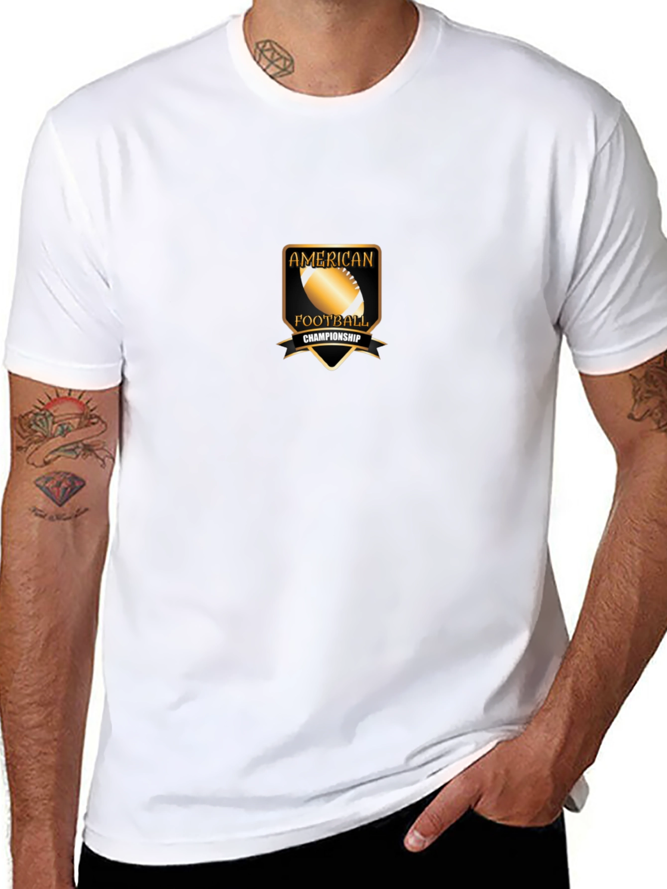 American Football Championship Black T-Shirt