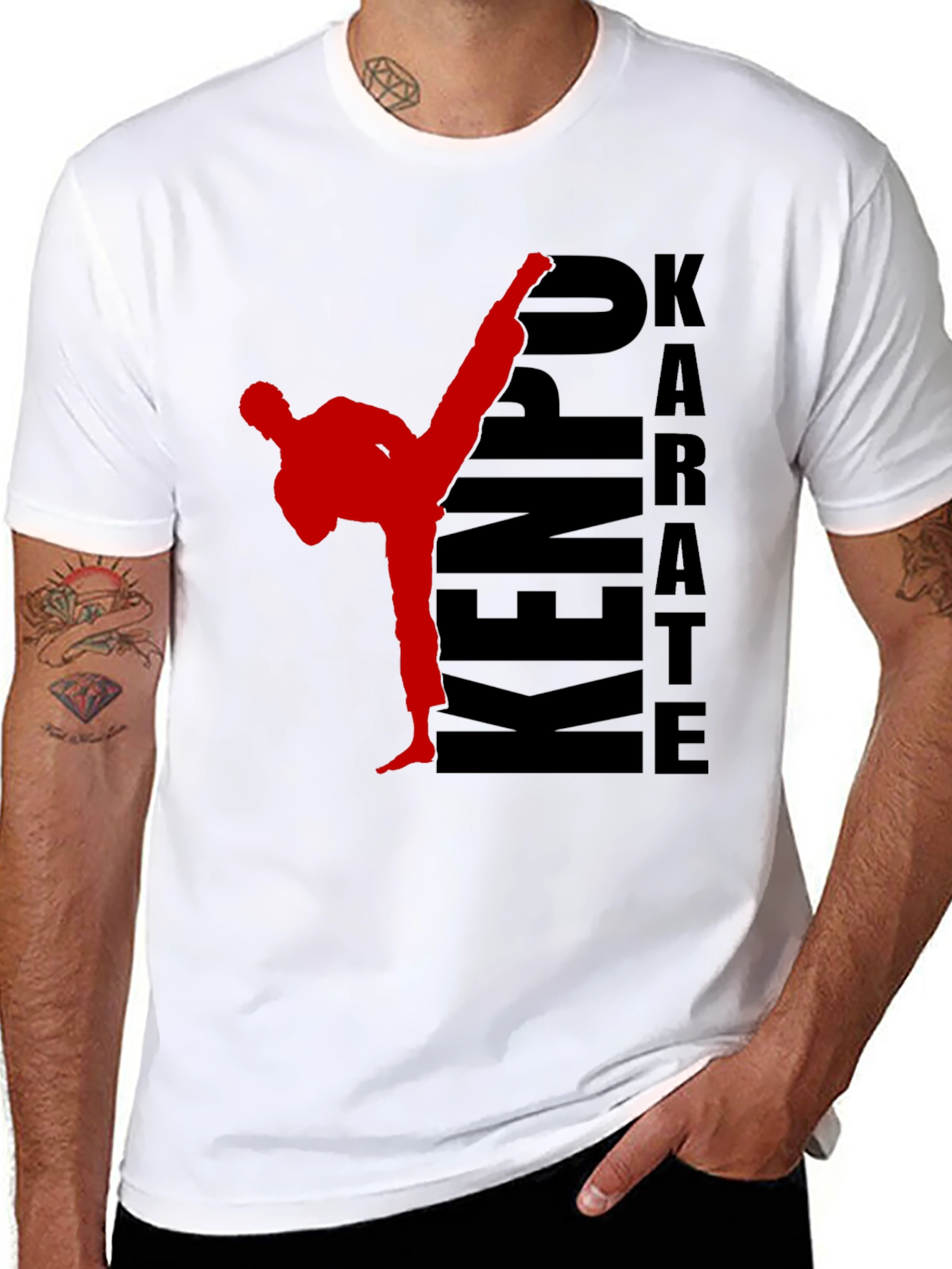 Kenpo Karate T-Shirt - Martial Arts Kick Tee