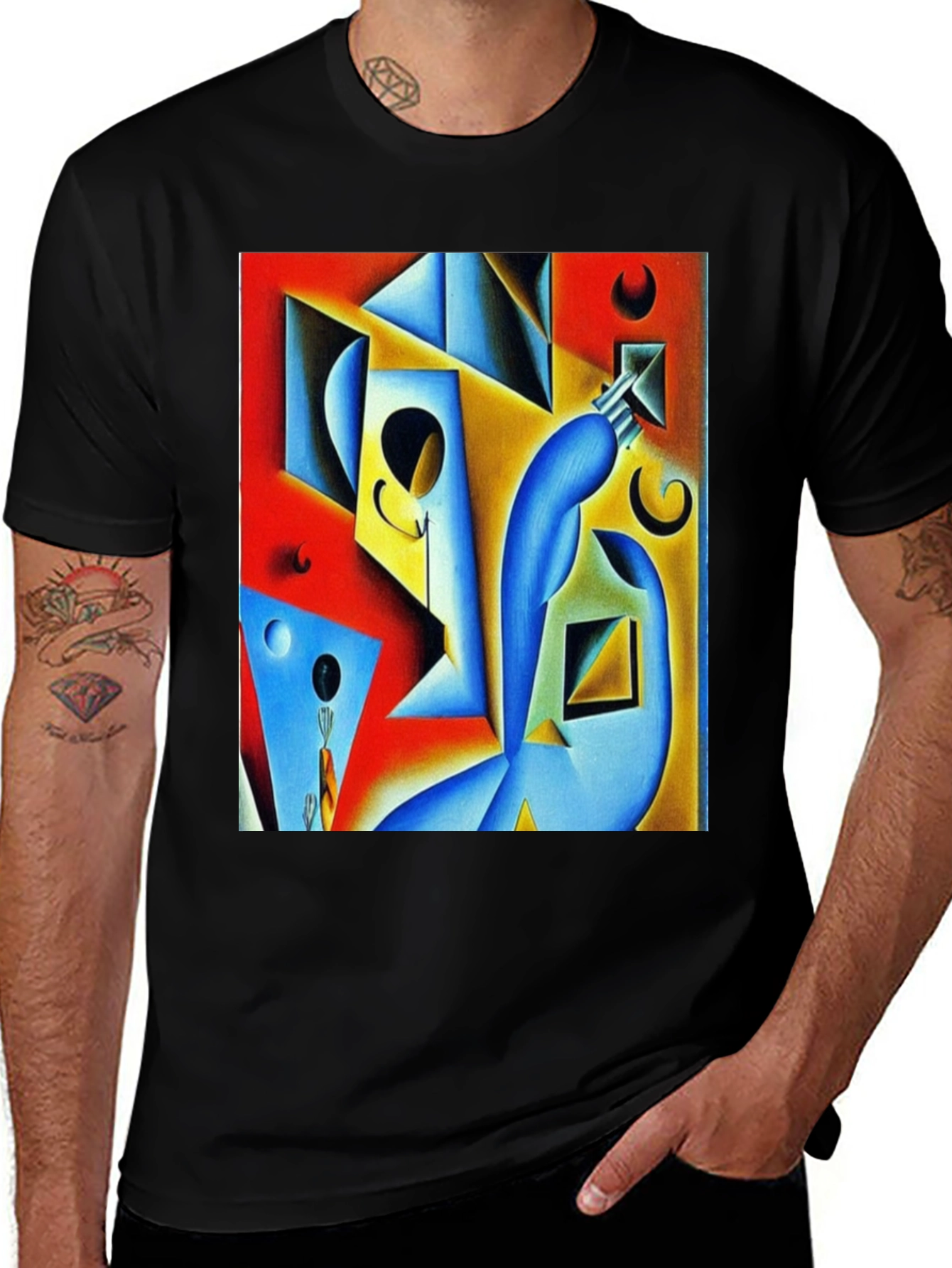 Abstract Art Graphic Tee - Modern Design T-Shirt