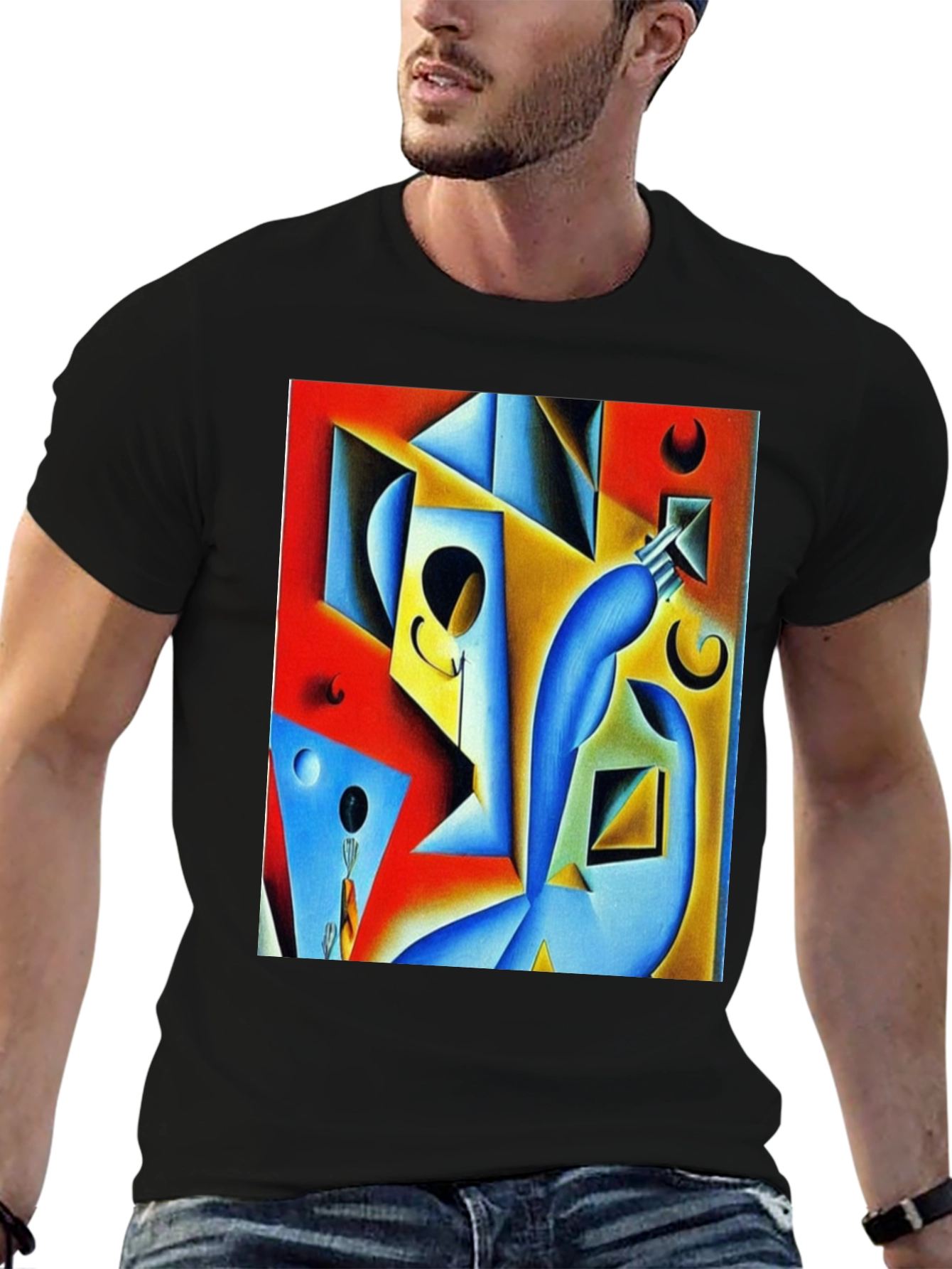 Abstract Art Graphic Tee - Modern Design T-Shirt