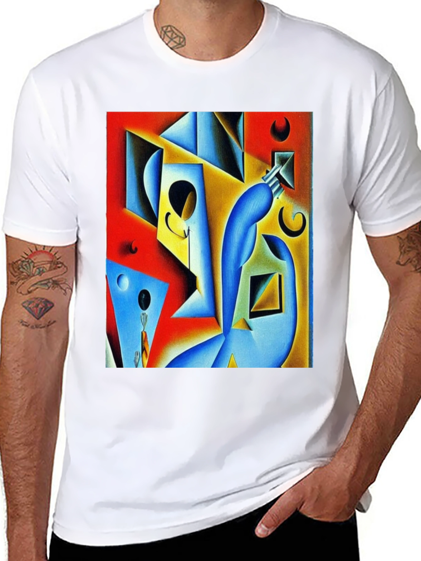 Abstract Art Graphic Tee - Modern Design T-Shirt