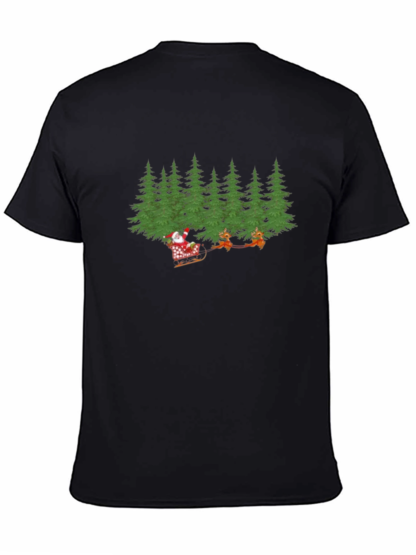 Festive Christmas T-Shirt: Santa in Sleigh Design