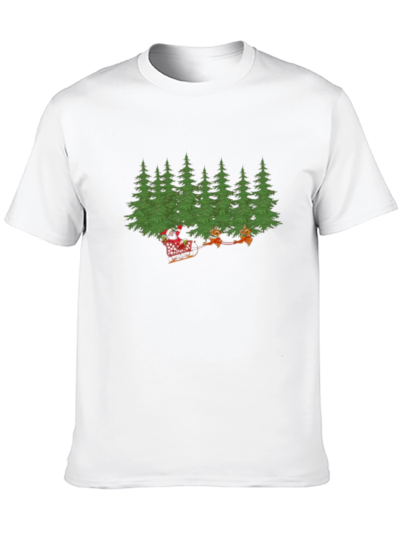 Festive Christmas T-Shirt: Santa in Sleigh Design