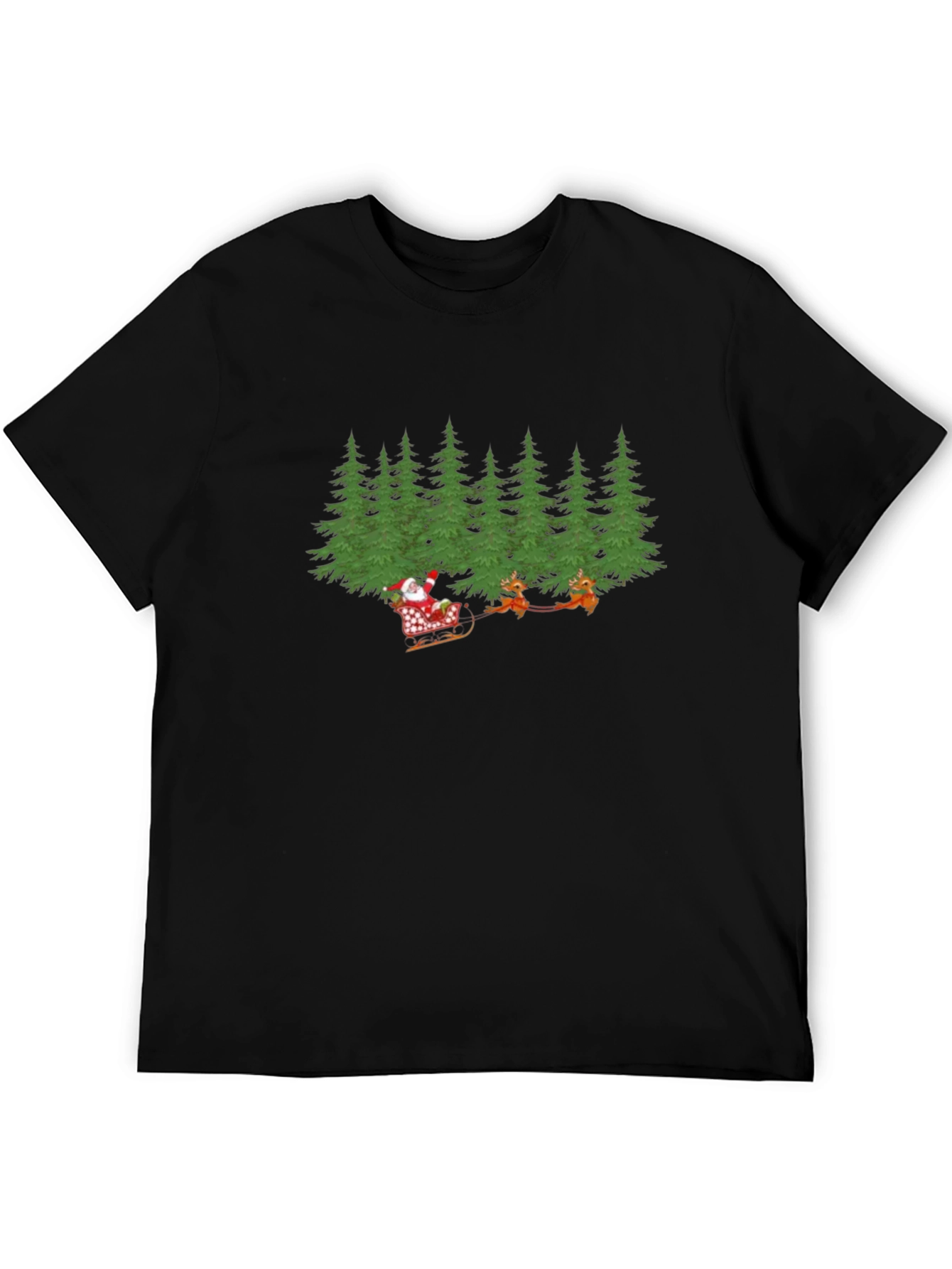 Festive Christmas T-Shirt: Santa in Sleigh Design