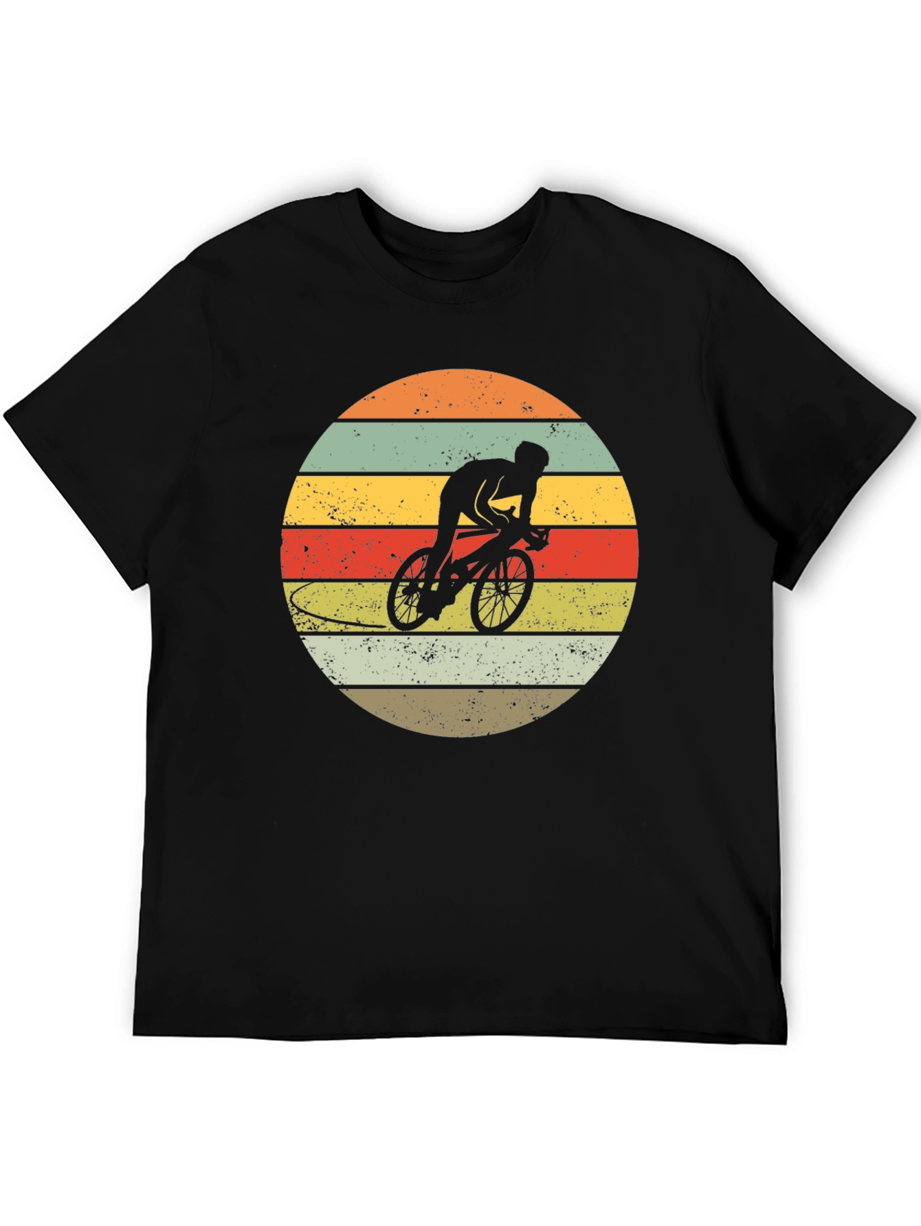 Retro Cyclist Sunset Graphic Tee