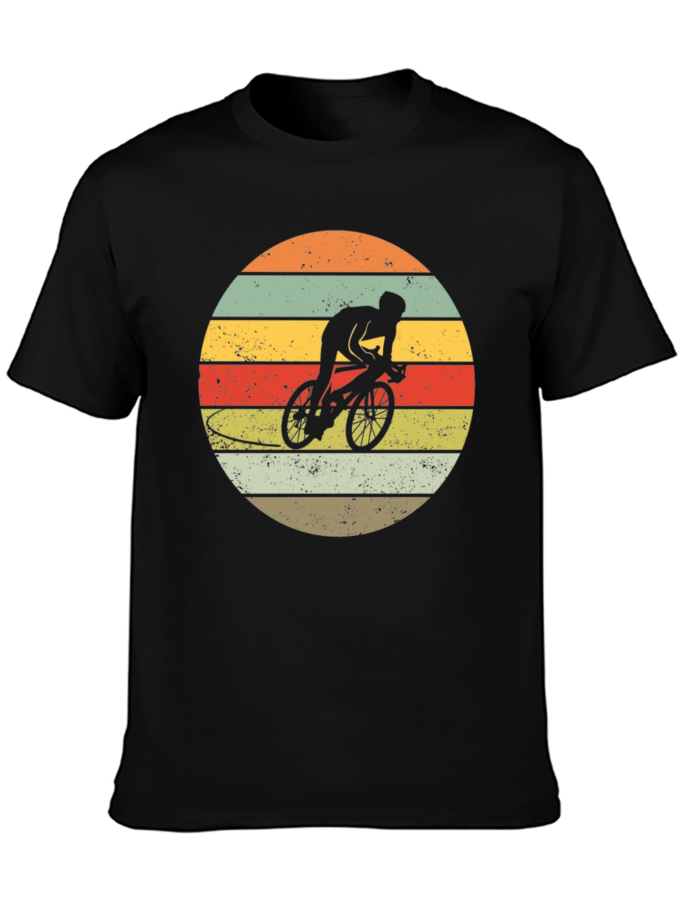 Retro Cyclist Sunset Graphic Tee