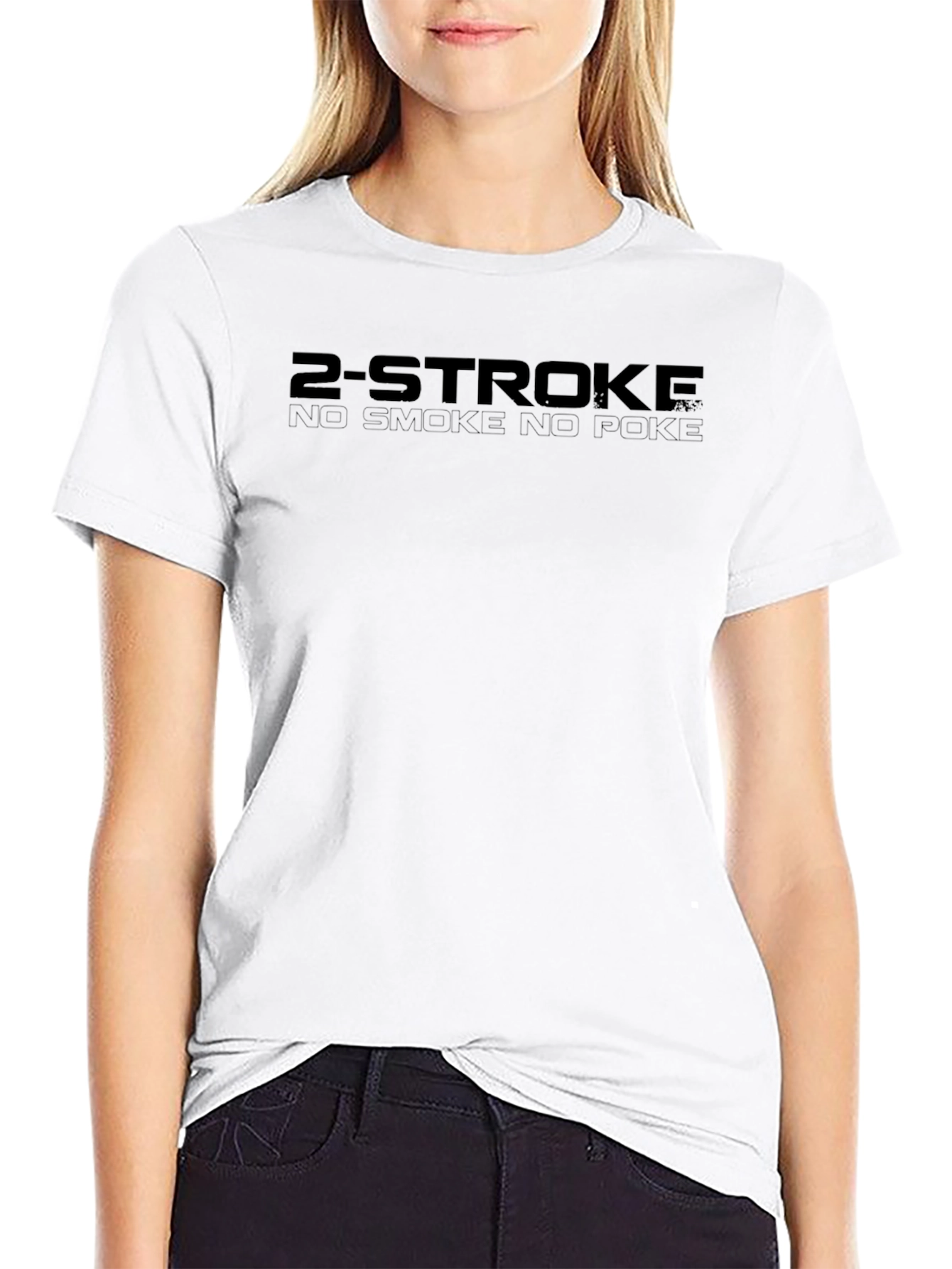 2-Stroke No Smoke No Poke Black T-Shirt