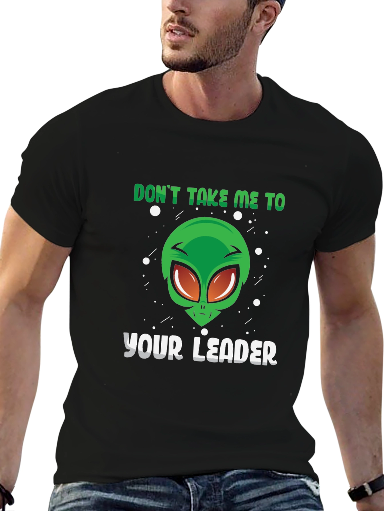 Alien Leader Graphic Tee - Sci-Fi Humor