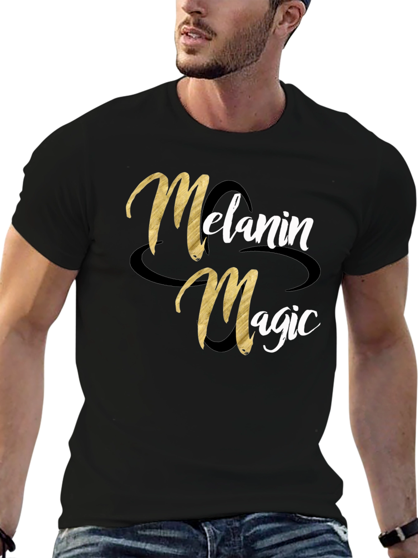 Melanin Magic Graphic Tee - Stylish Black T-Shirt
