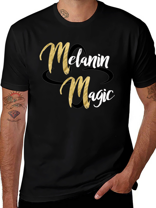 Melanin Magic Graphic Tee - Stylish Black T-Shirt