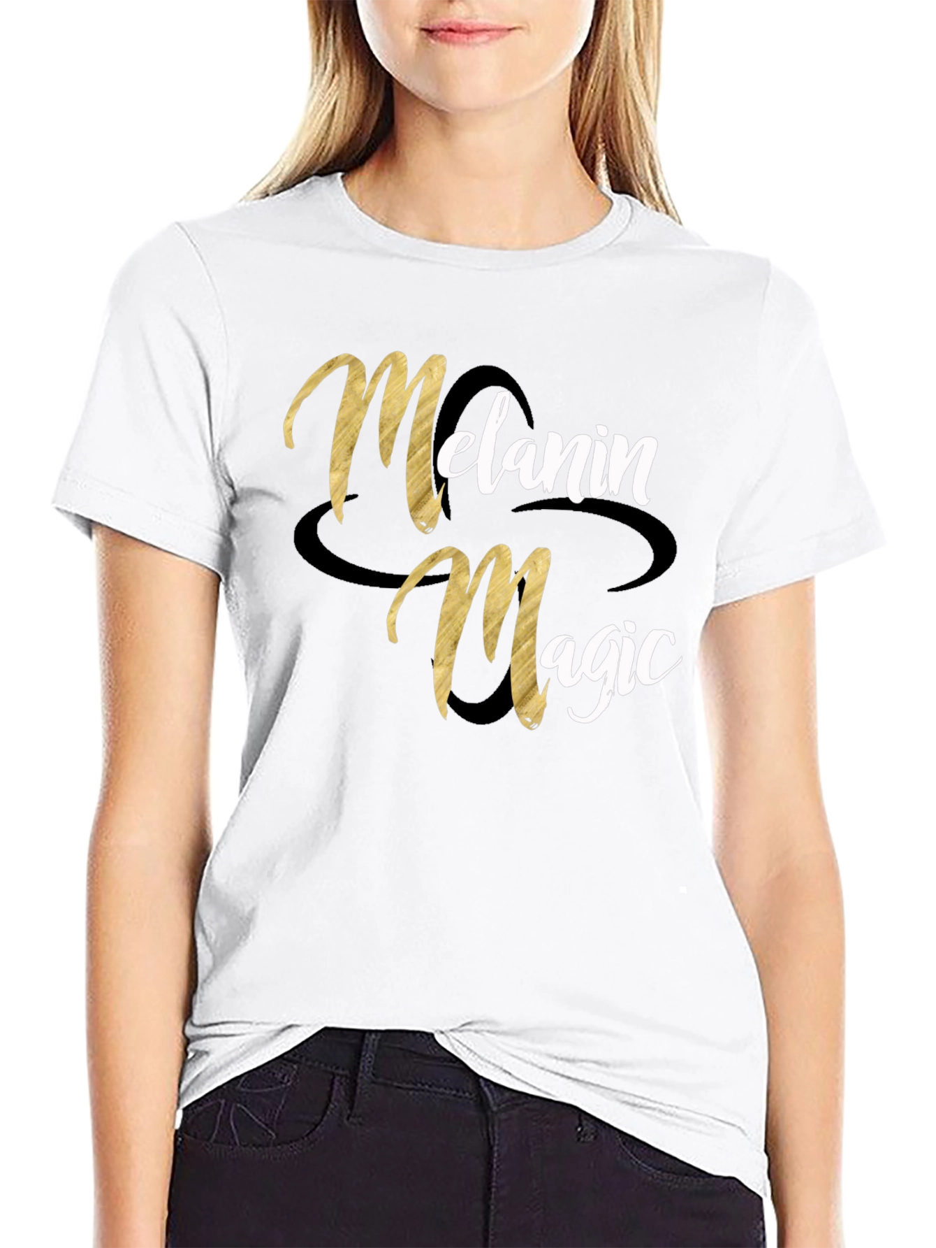 Melanin Magic Graphic Tee - Stylish Black T-Shirt