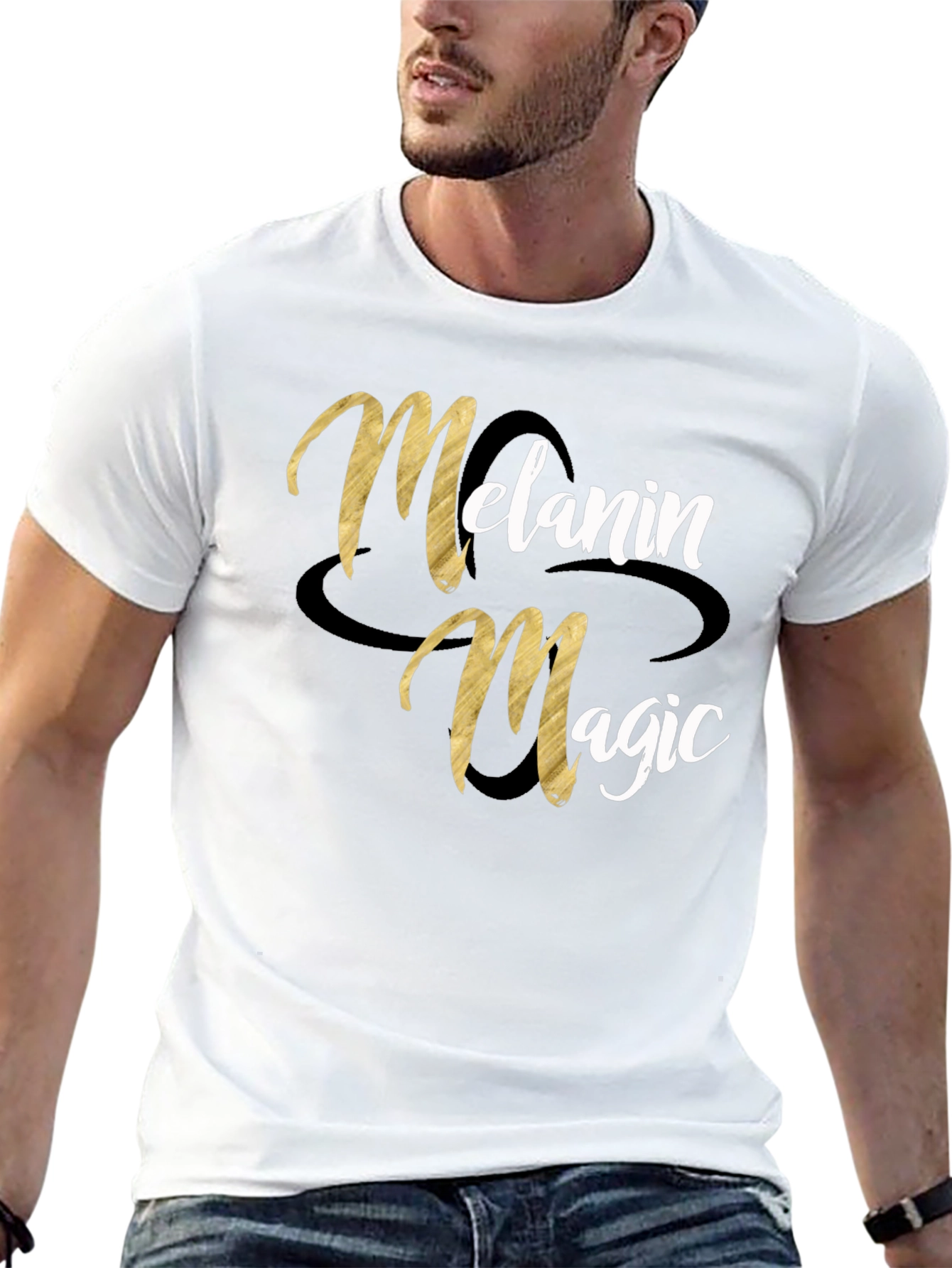 Melanin Magic Graphic Tee - Stylish Black T-Shirt