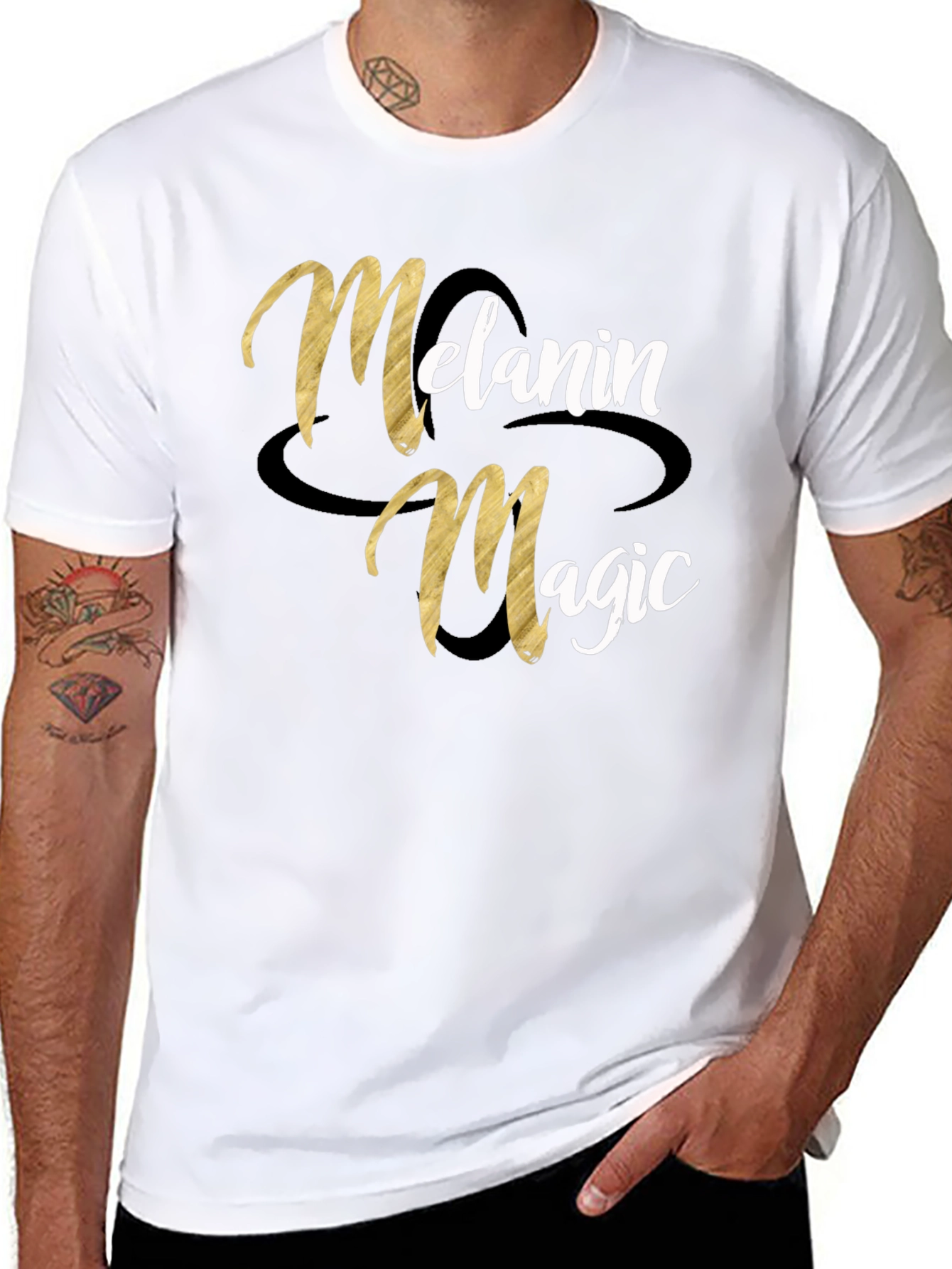 Melanin Magic Graphic Tee - Stylish Black T-Shirt
