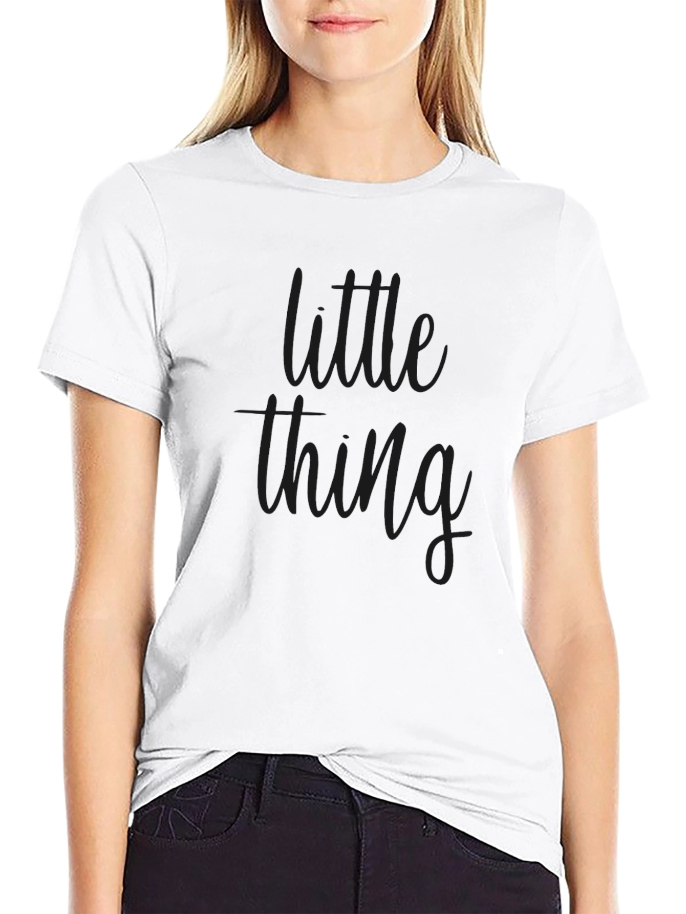 Little Thing Black Crew Neck Tee