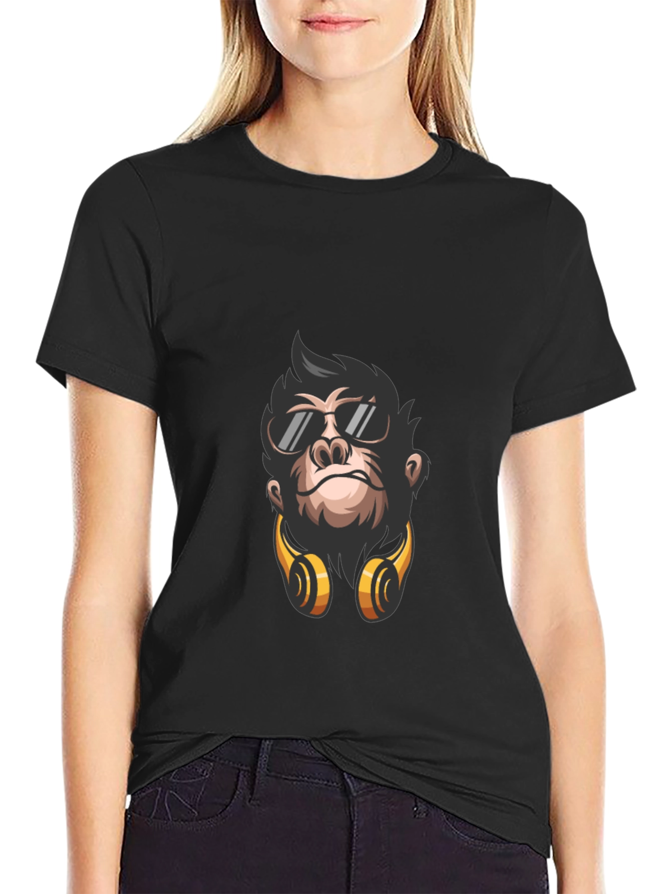 Cool Gorilla Graphic Tee - Black