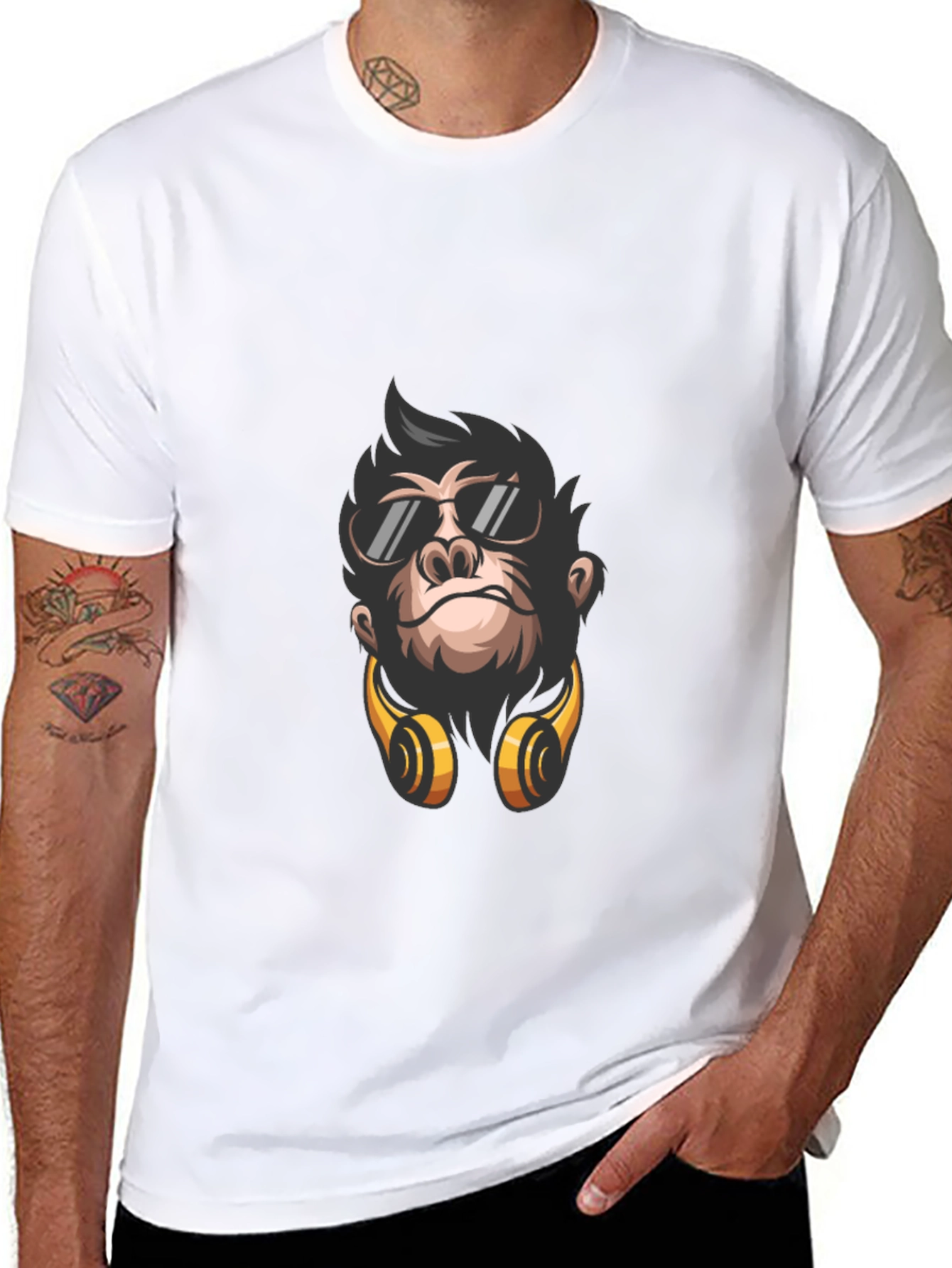 Cool Gorilla Graphic Tee - Black