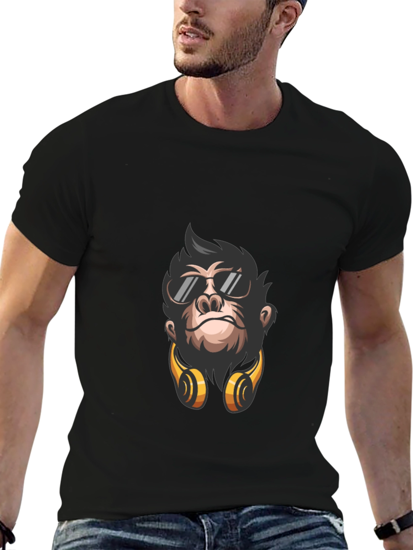 Cool Gorilla Graphic Tee - Black