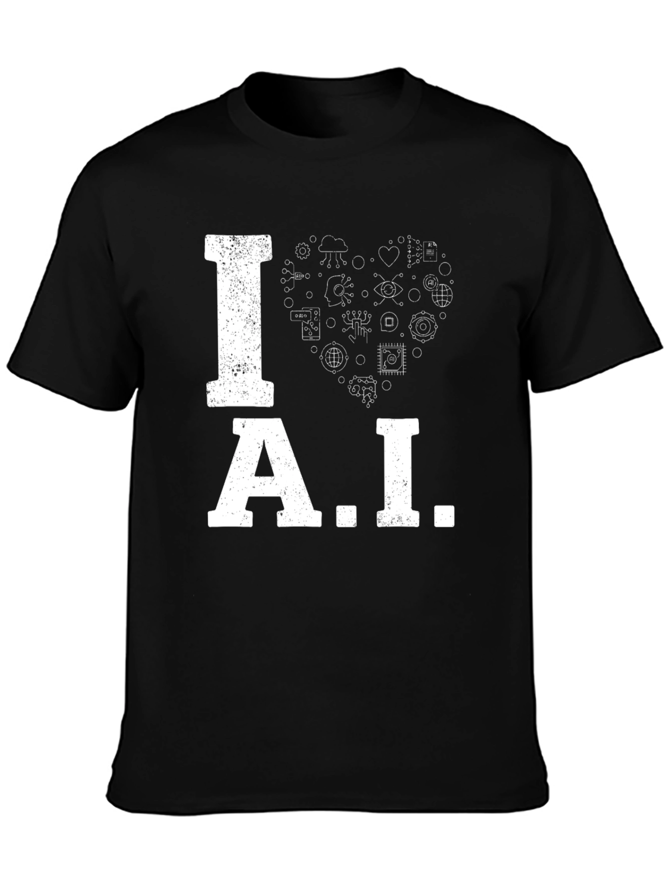 I Heart AI Graphic Tee - Black