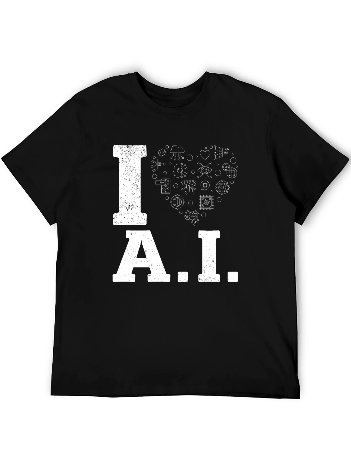 I Heart AI Graphic Tee - Black