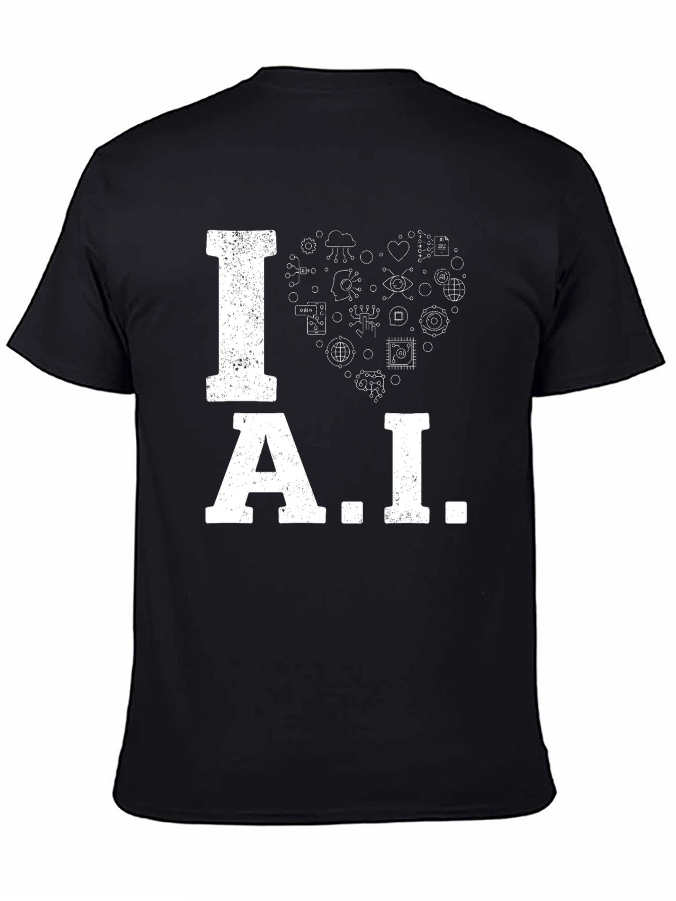 I Heart AI Graphic Tee - Black