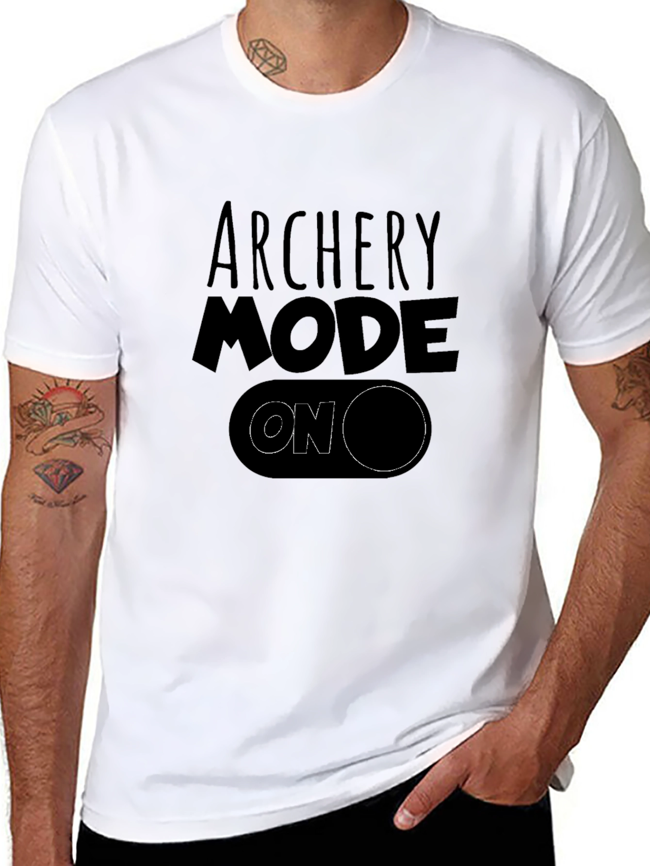 Archery Mode On Black T-Shirt