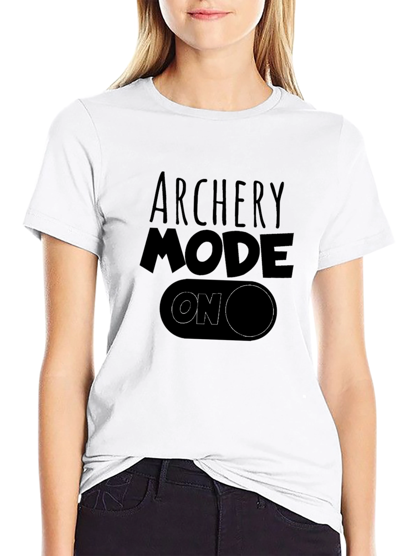Archery Mode On Black T-Shirt