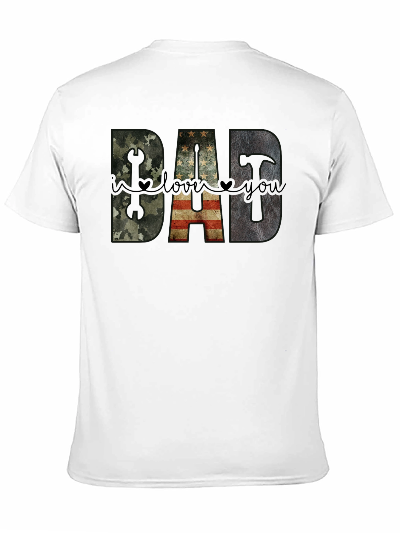 DAD I Love You T-Shirt Fathers Day Gift