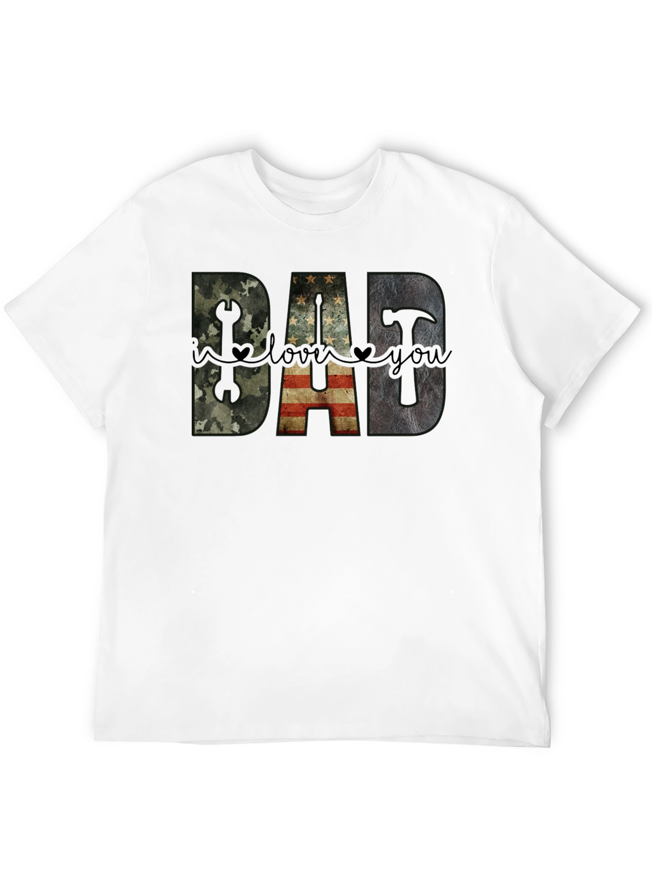 DAD I Love You T-Shirt Fathers Day Gift