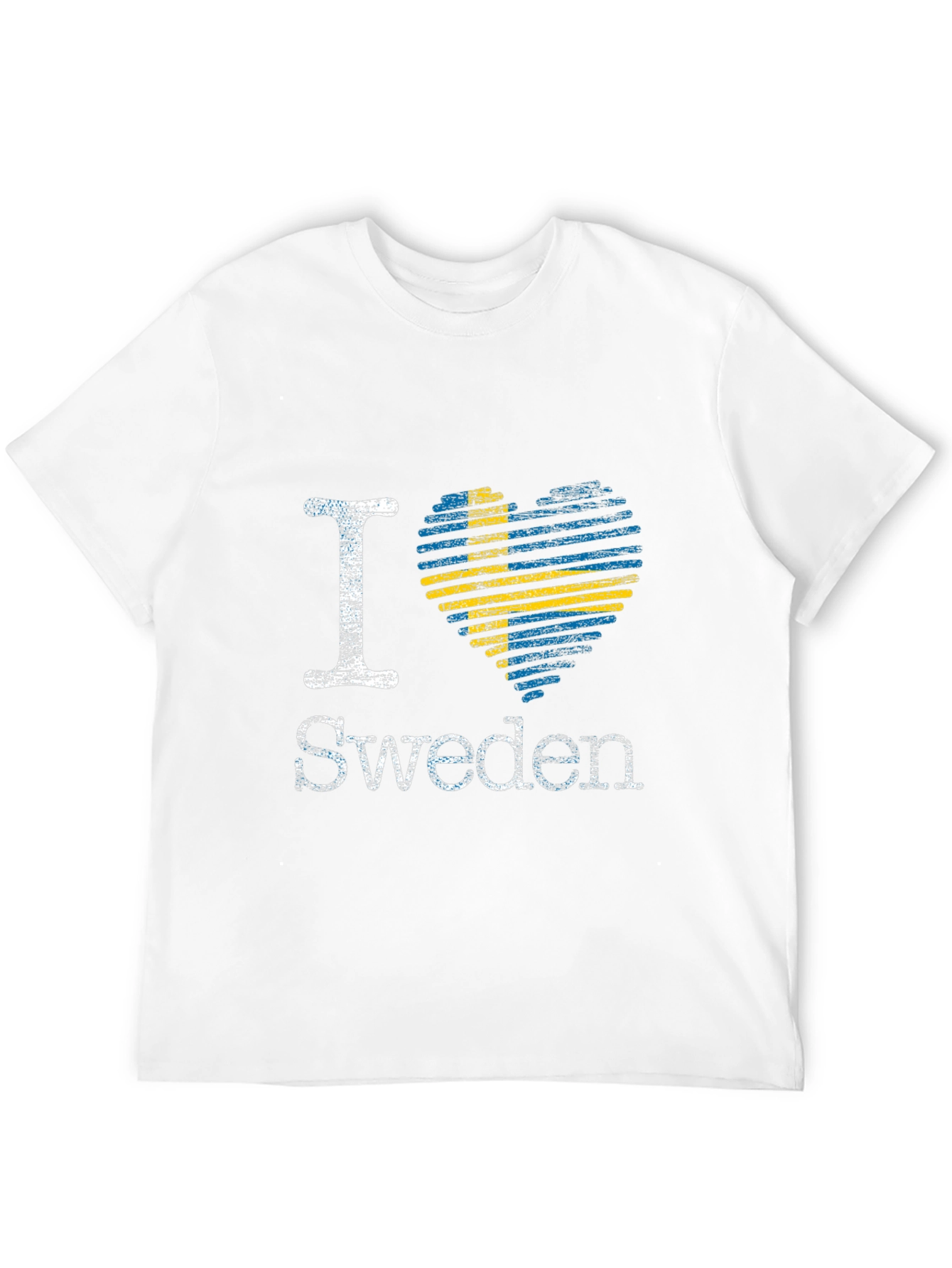 I Heart Sweden Tee - Flag Heart Design