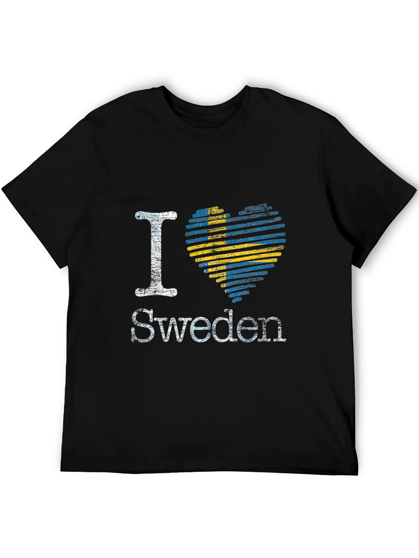 I Heart Sweden Tee - Flag Heart Design