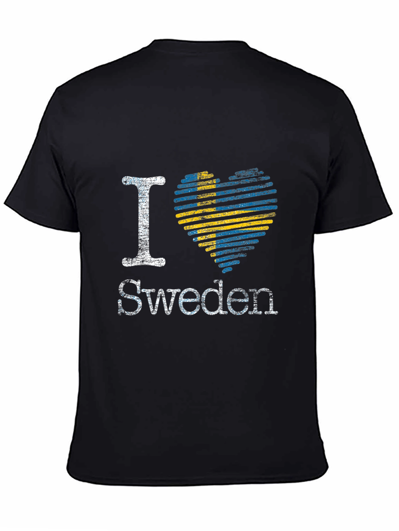 I Heart Sweden Tee - Flag Heart Design