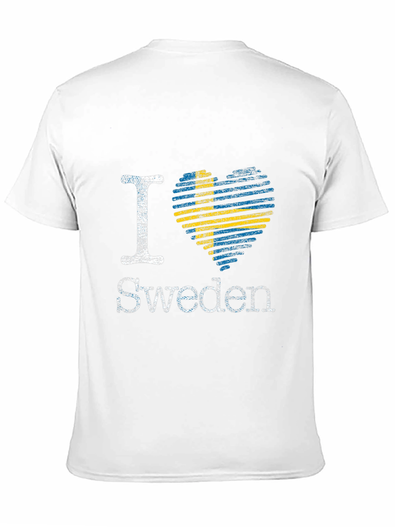 I Heart Sweden Tee - Flag Heart Design